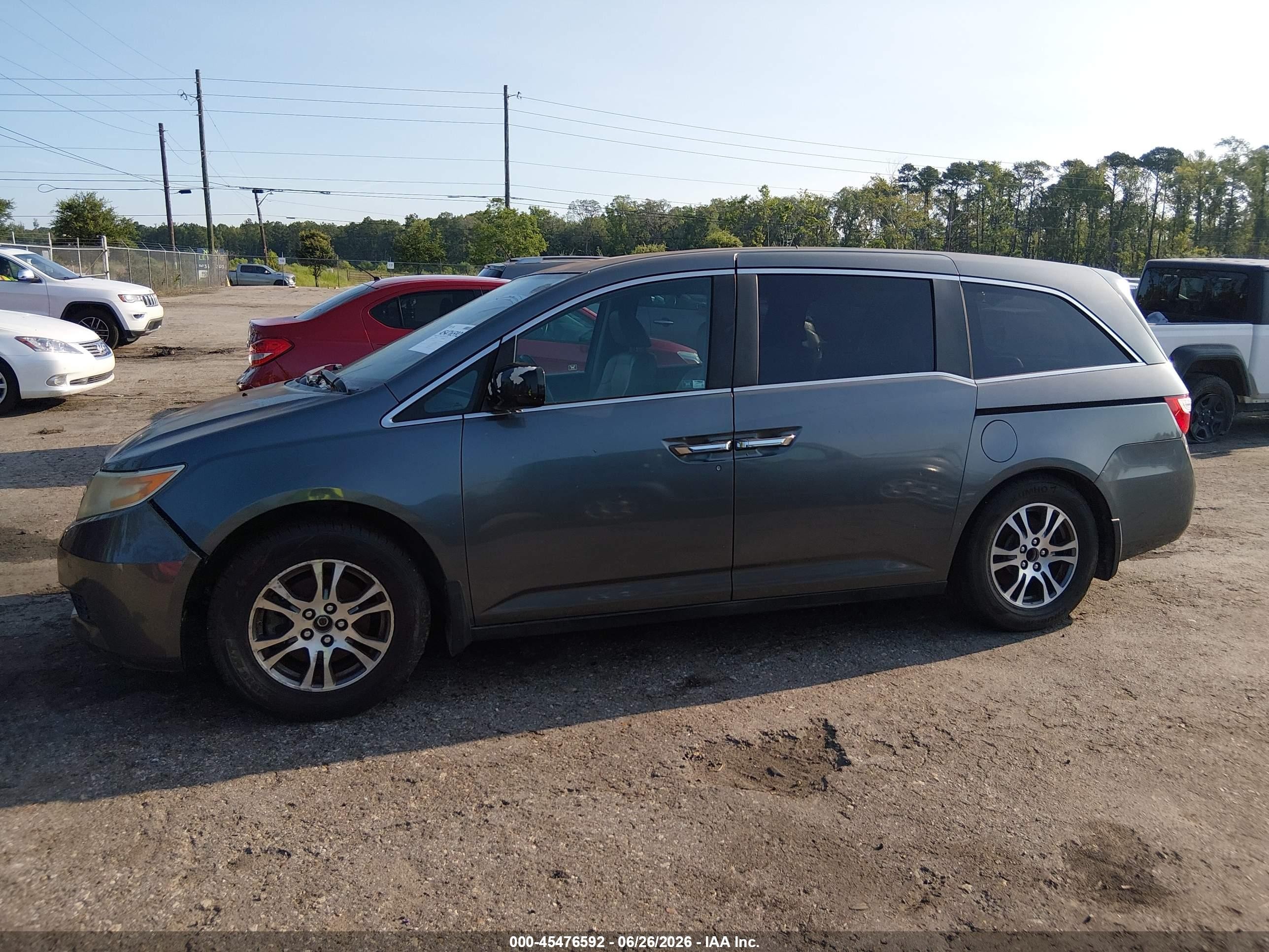 2011 Honda Odyssey Ex-l Gray vin: 5FNRL5H68BB043493