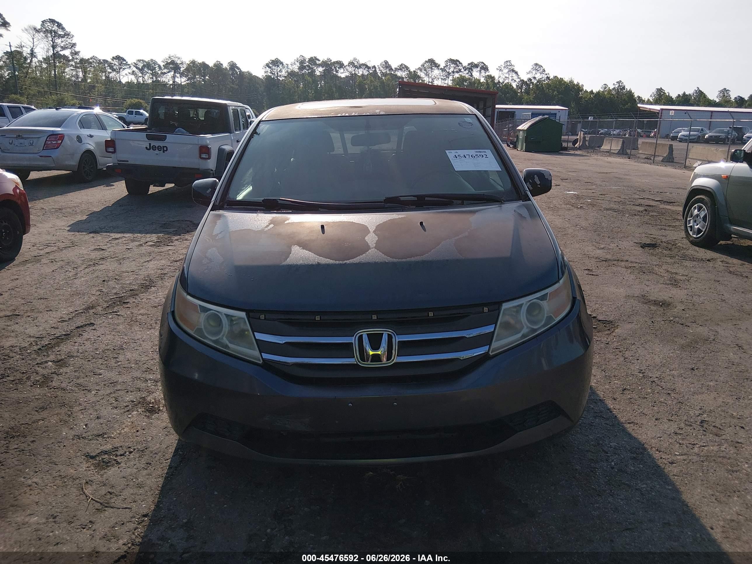 2011 Honda Odyssey Ex-l Gray vin: 5FNRL5H68BB043493
