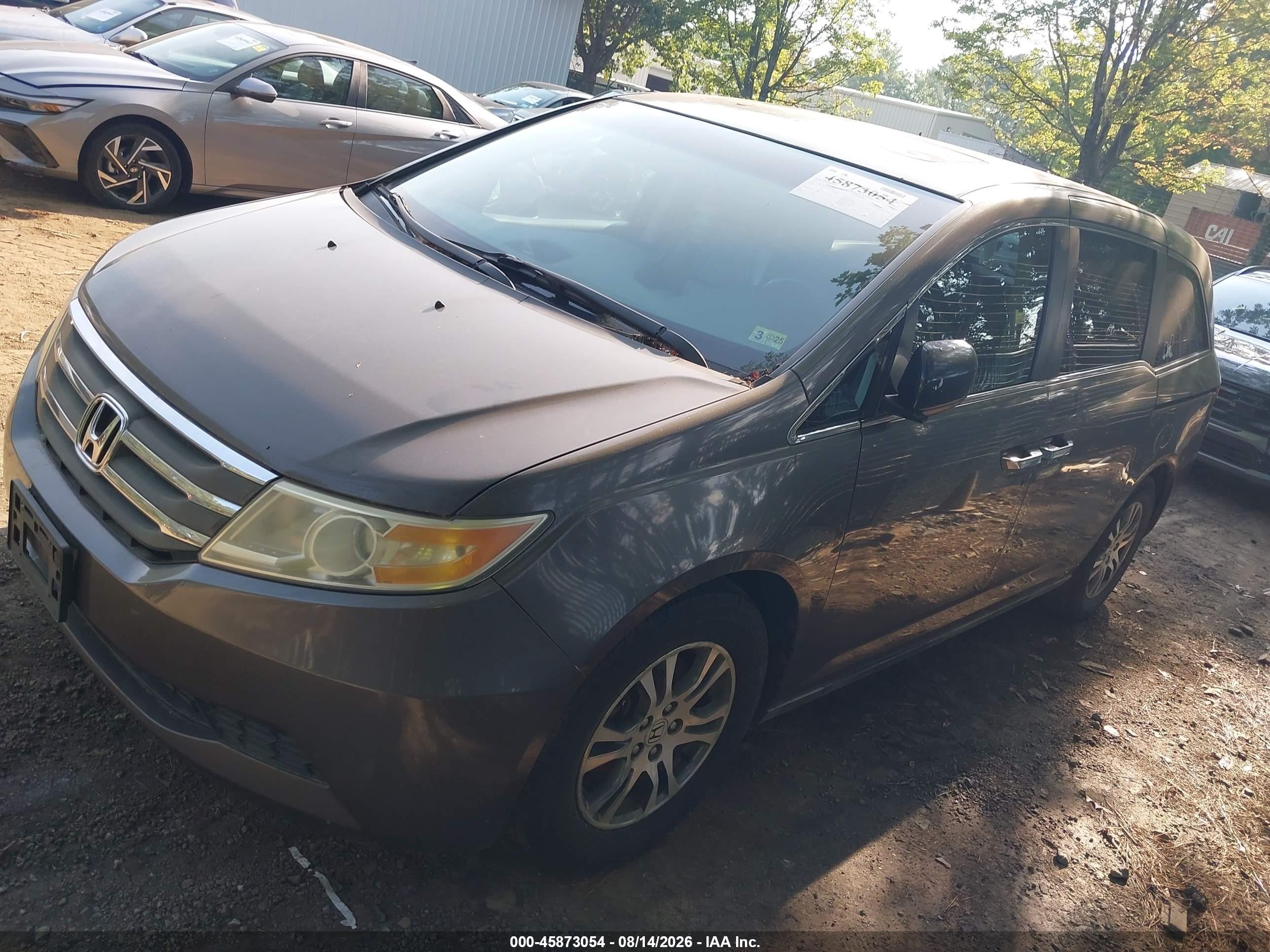 2011 Honda Odyssey Ex-l Gray vin: 5FNRL5H68BB054283