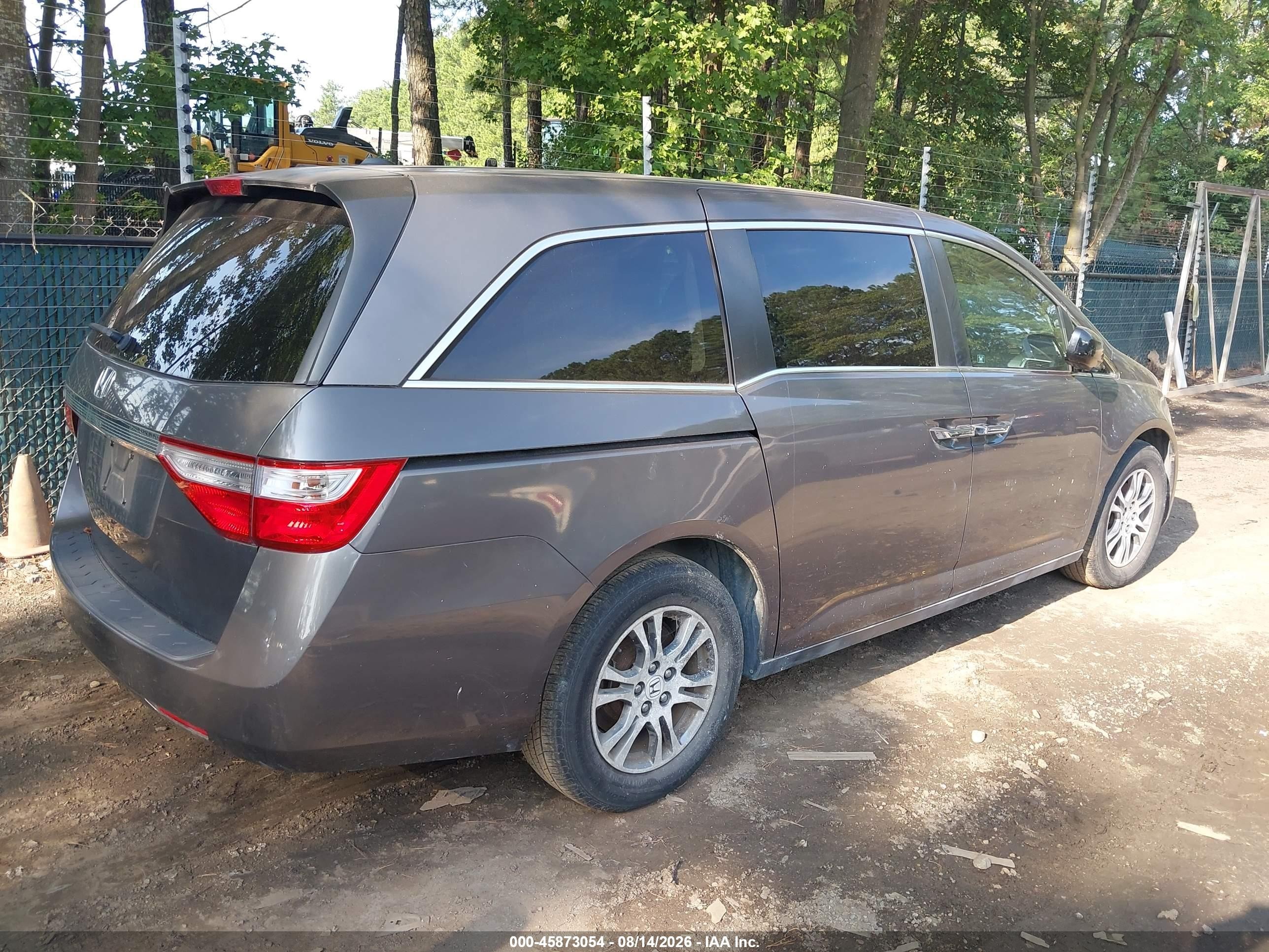 2011 Honda Odyssey Ex-l Gray vin: 5FNRL5H68BB054283