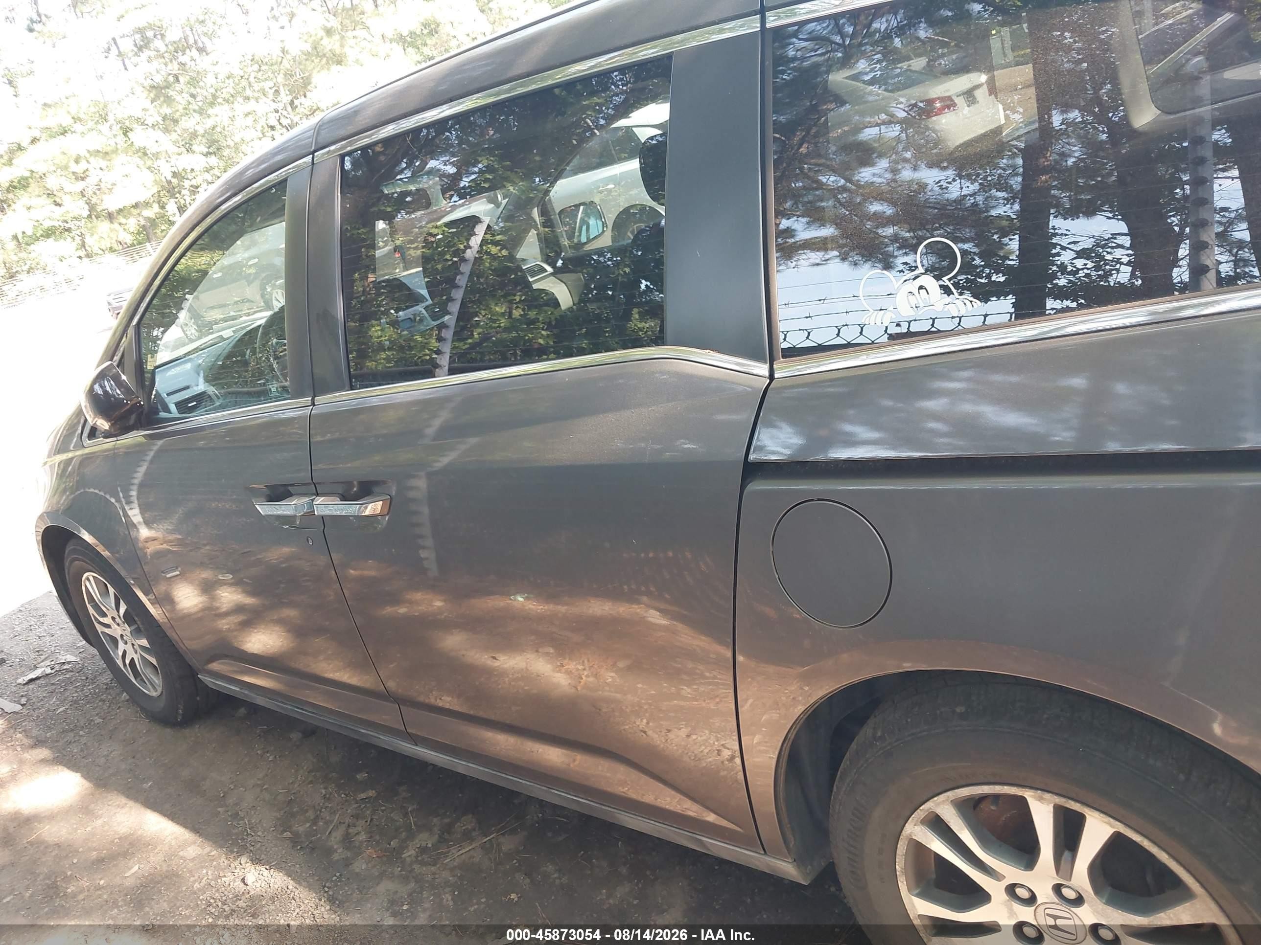 2011 Honda Odyssey Ex-l Gray vin: 5FNRL5H68BB054283