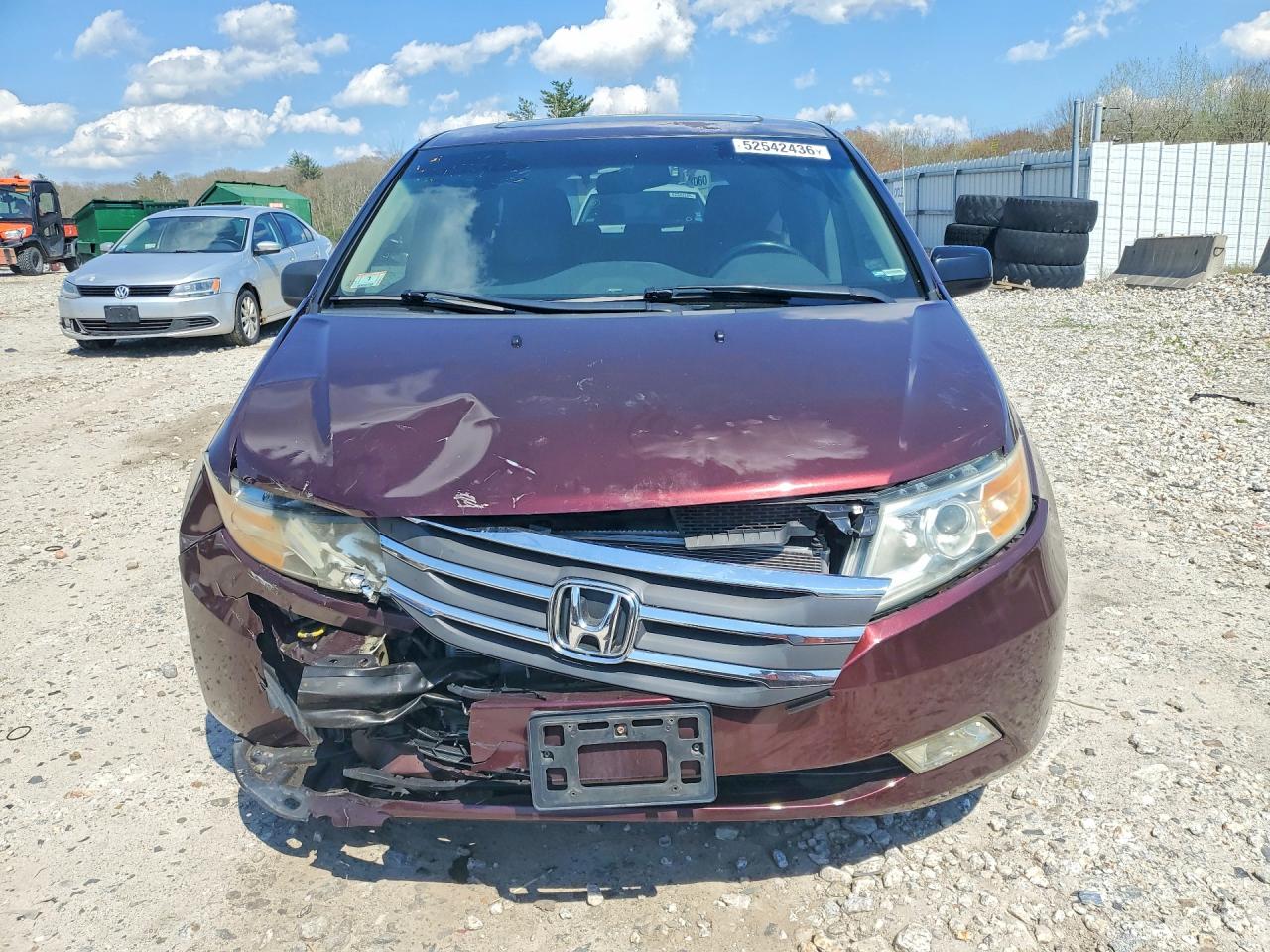 2011 Honda Odyssey Exl Burgundy vin: 5FNRL5H68BB061184
