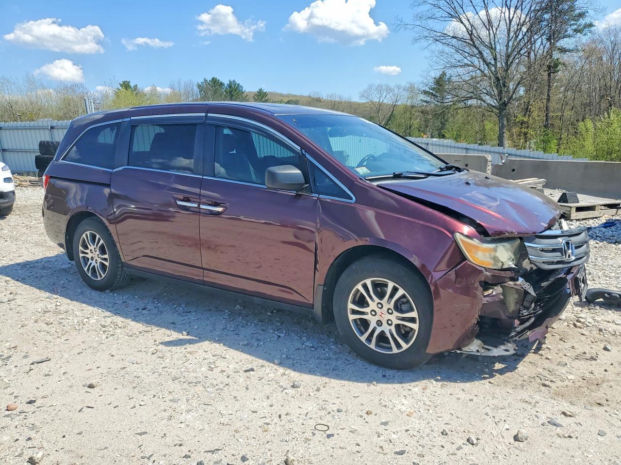 2011 Honda Odyssey Exl Burgundy vin: 5FNRL5H68BB061184