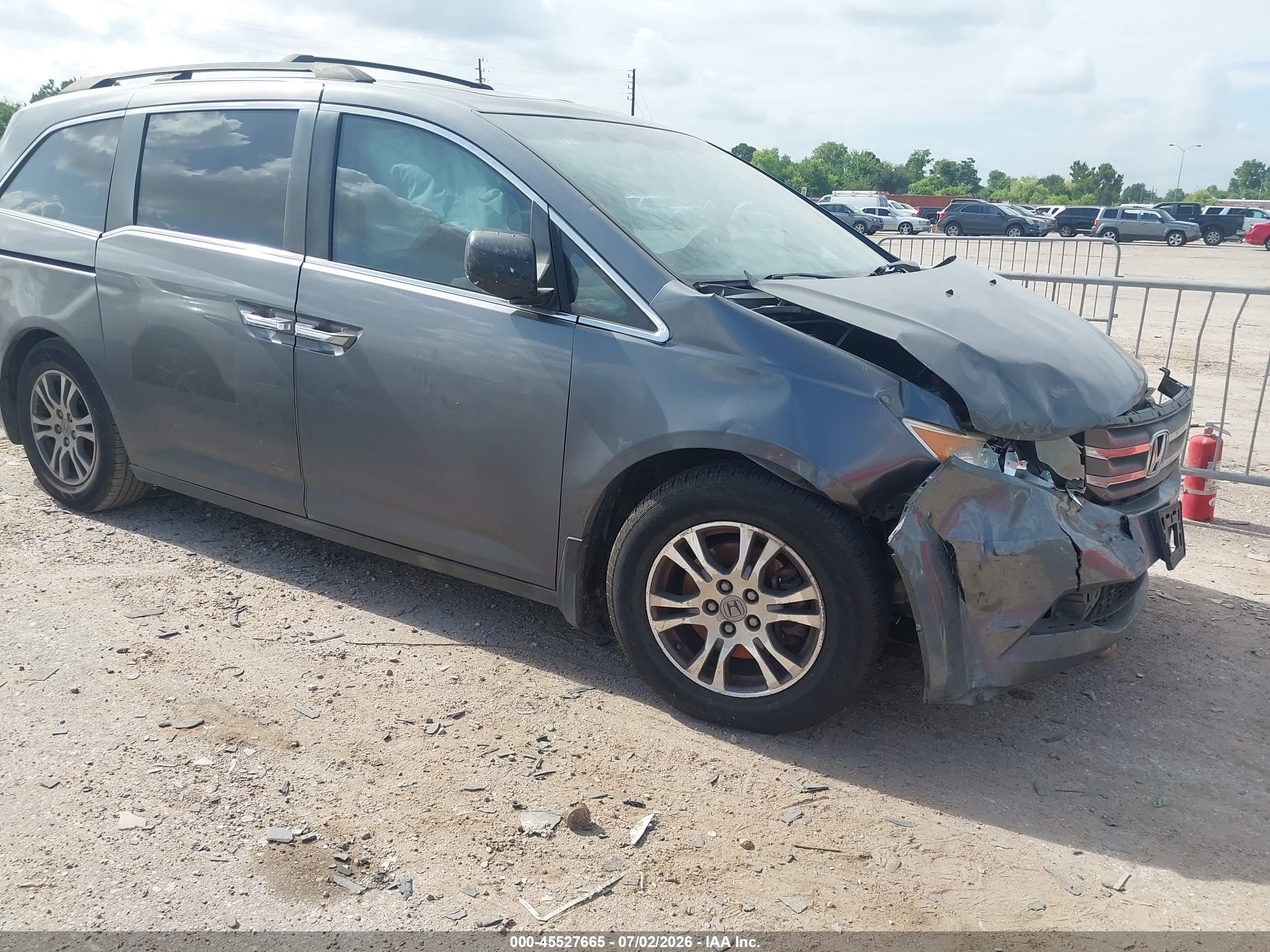 2011 Honda Odyssey Ex-l Gray vin: 5FNRL5H68BB068619