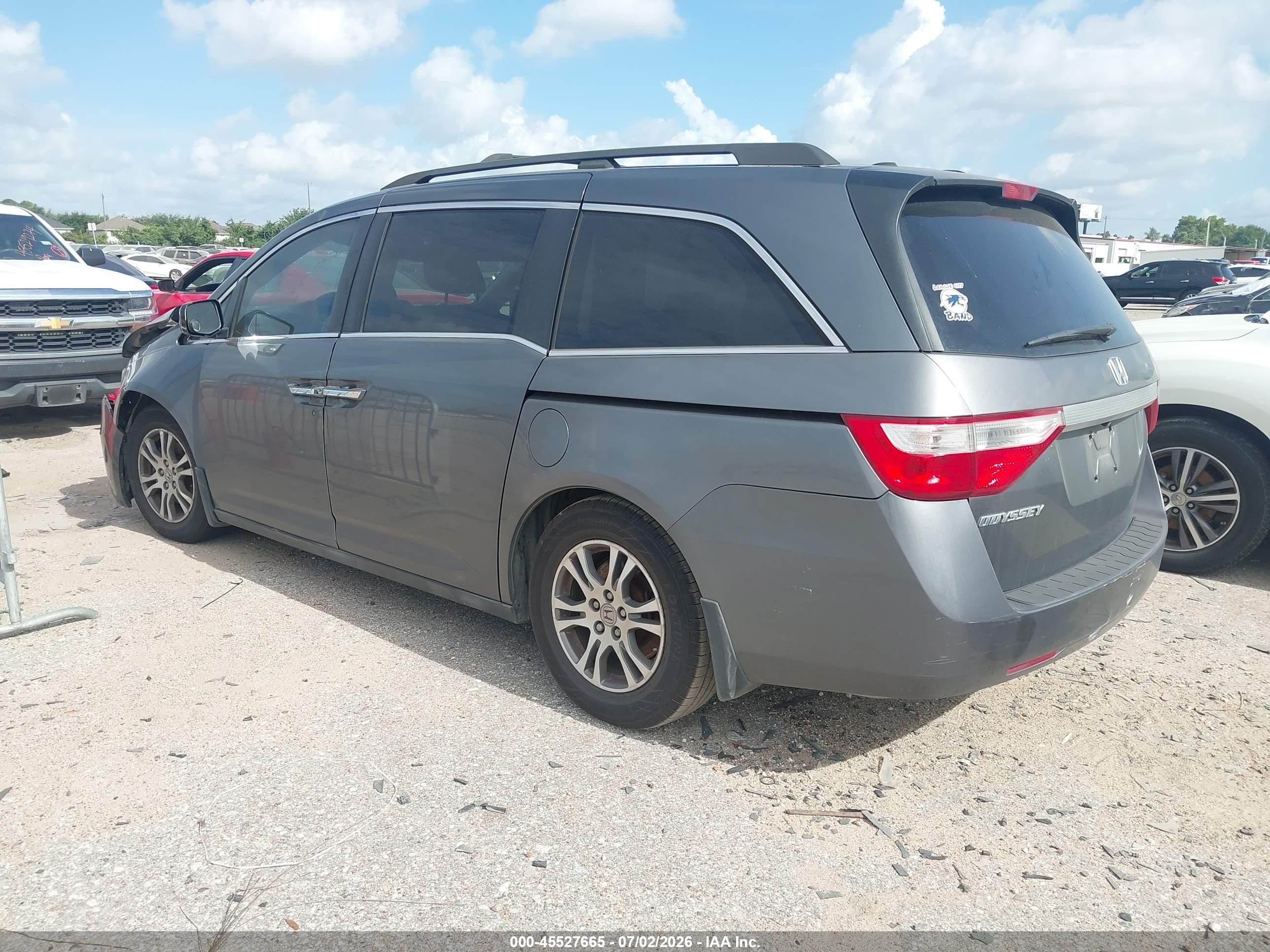 2011 Honda Odyssey Ex-l Gray vin: 5FNRL5H68BB068619