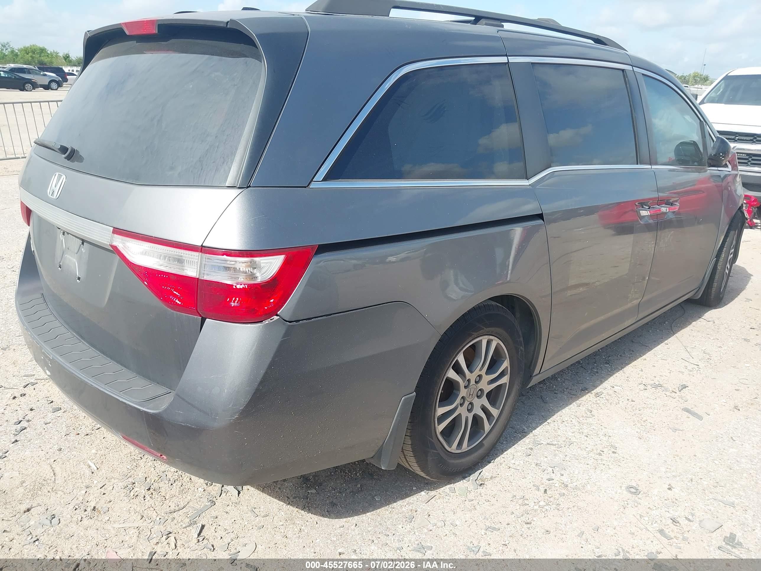2011 Honda Odyssey Ex-l Gray vin: 5FNRL5H68BB068619