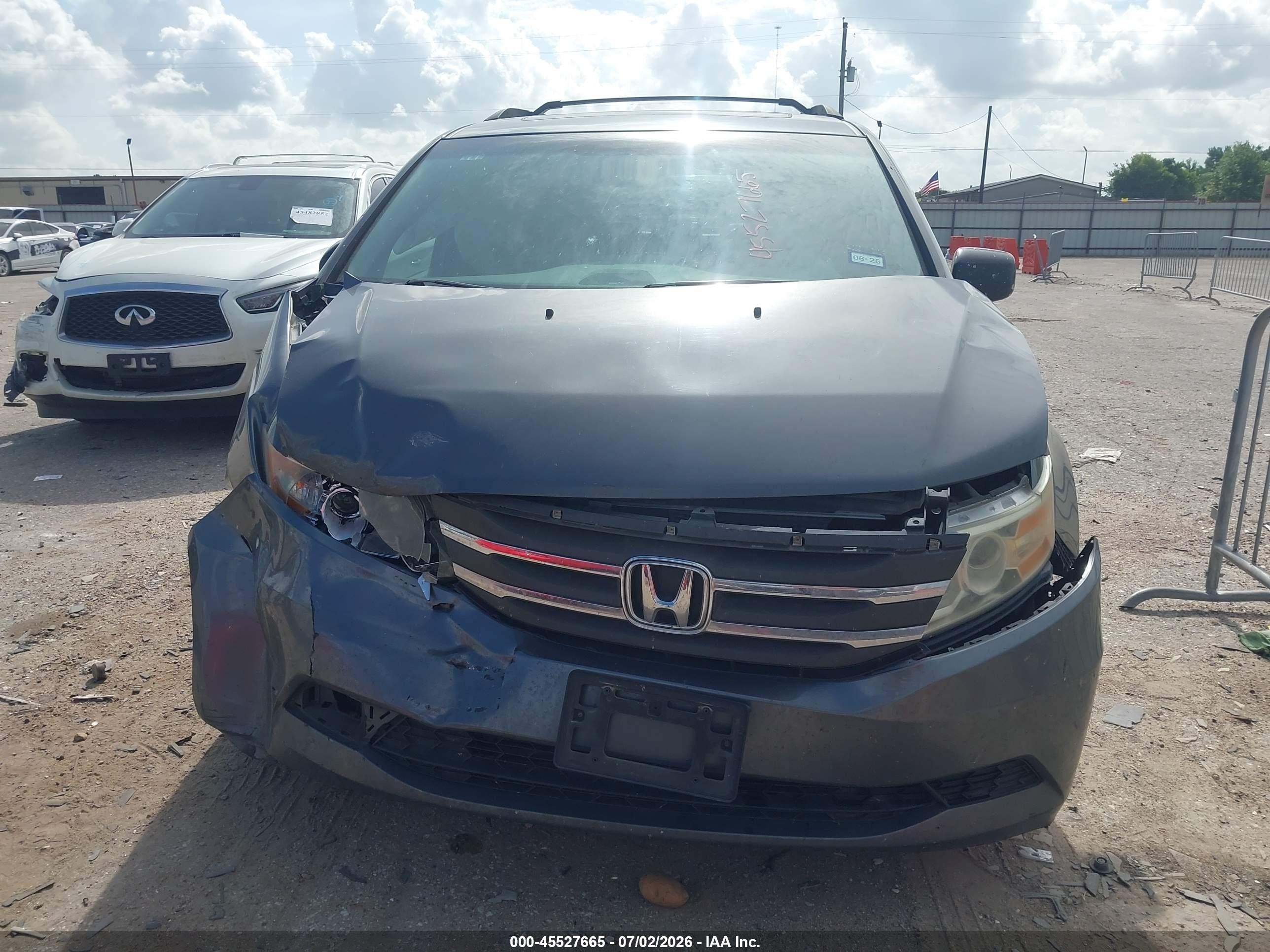 2011 Honda Odyssey Ex-l Gray vin: 5FNRL5H68BB068619