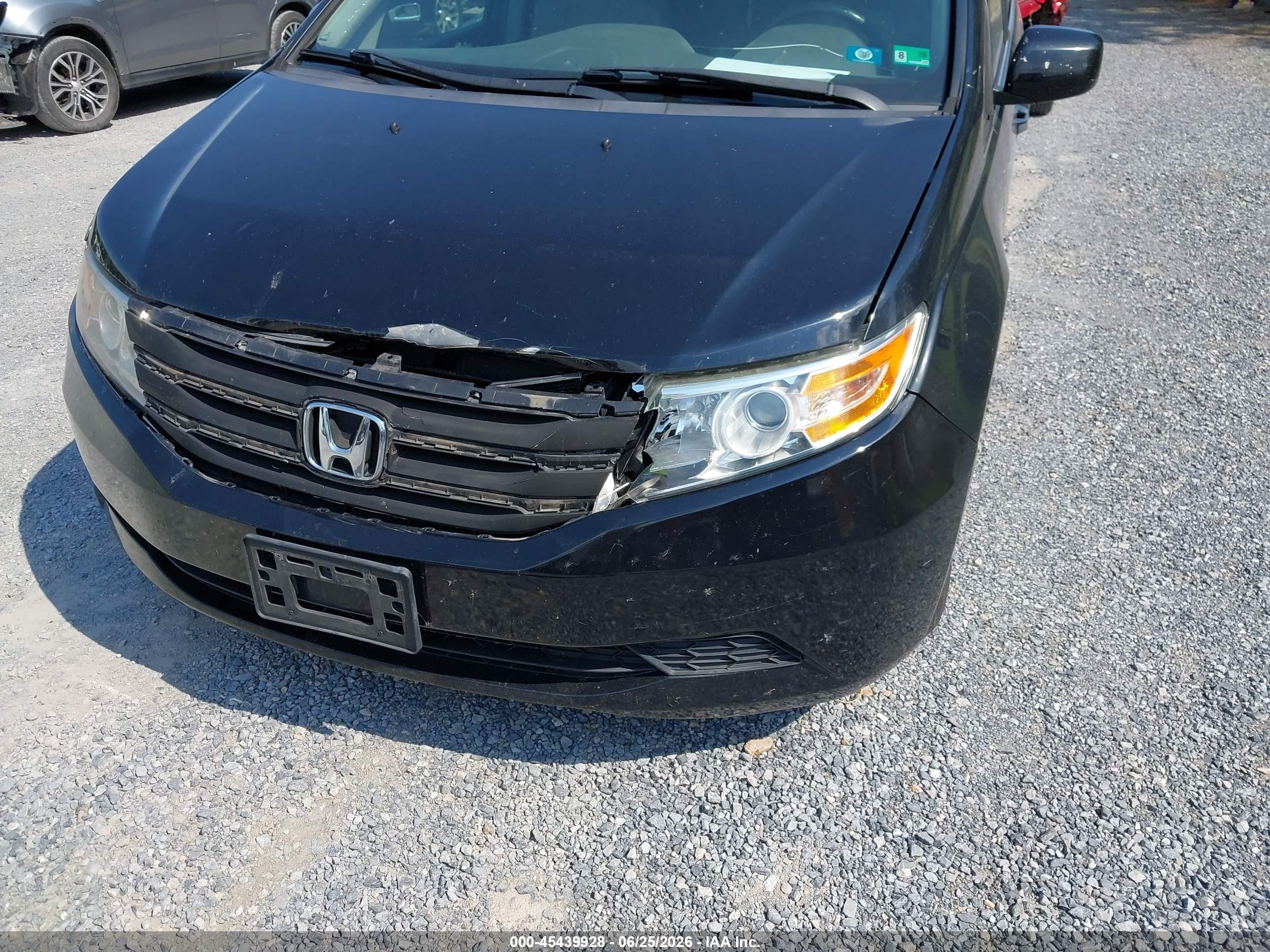 2011 Honda Odyssey Ex-l Черный vin: 5FNRL5H68BB098008