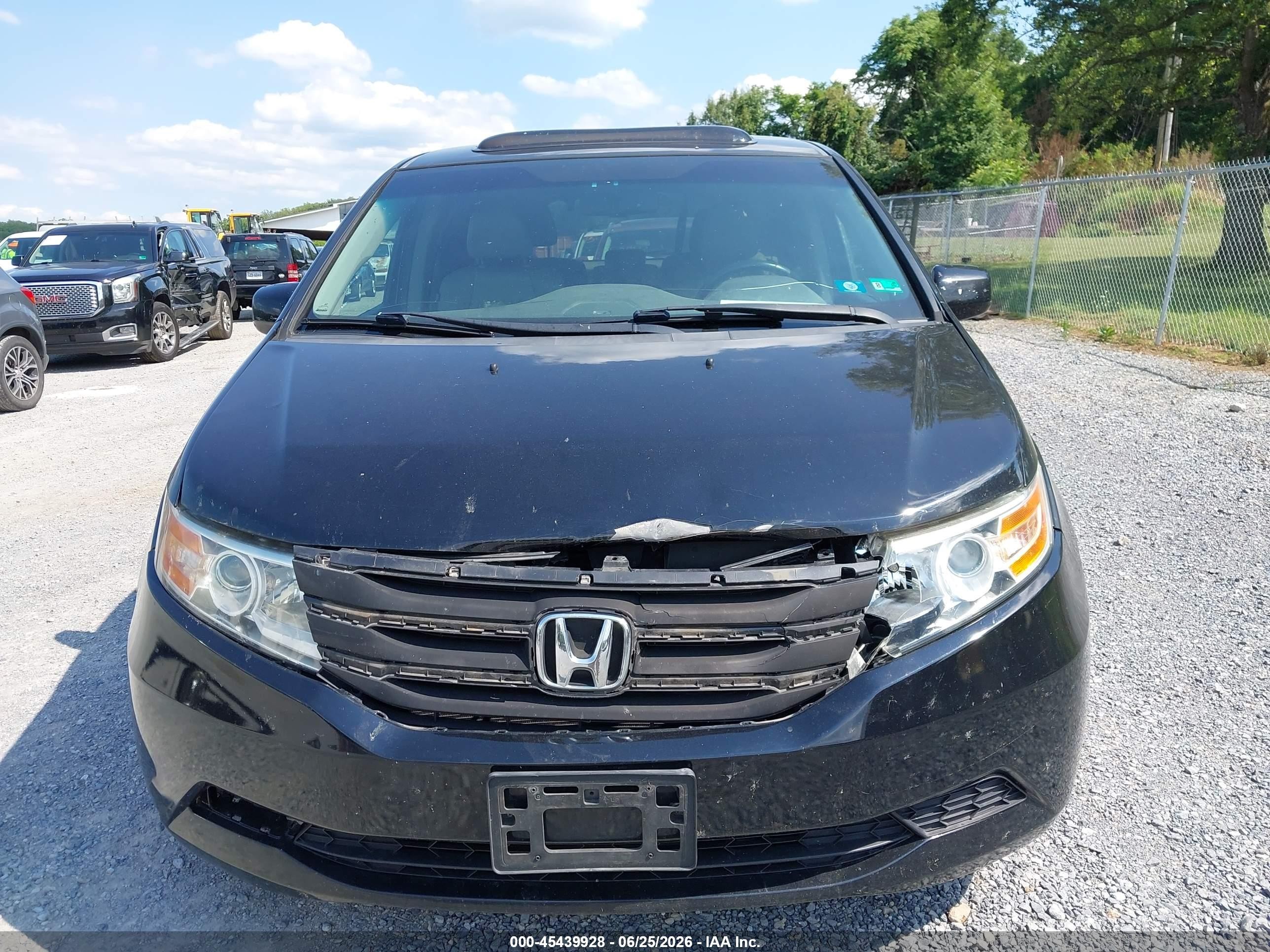 2011 Honda Odyssey Ex-l Черный vin: 5FNRL5H68BB098008