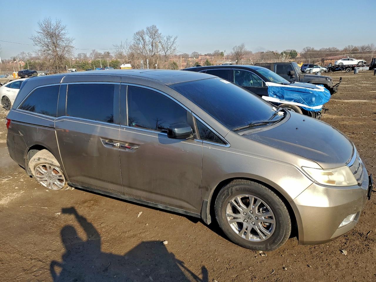 2011 Honda Odyssey Exl Tan vin: 5FNRL5H68BB098722