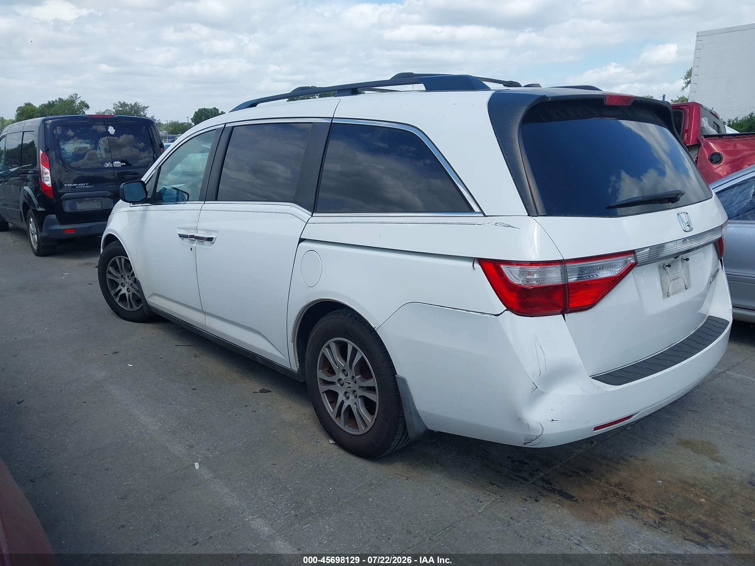 2012 Honda Odyssey Ex-l White vin: 5FNRL5H68CB030325