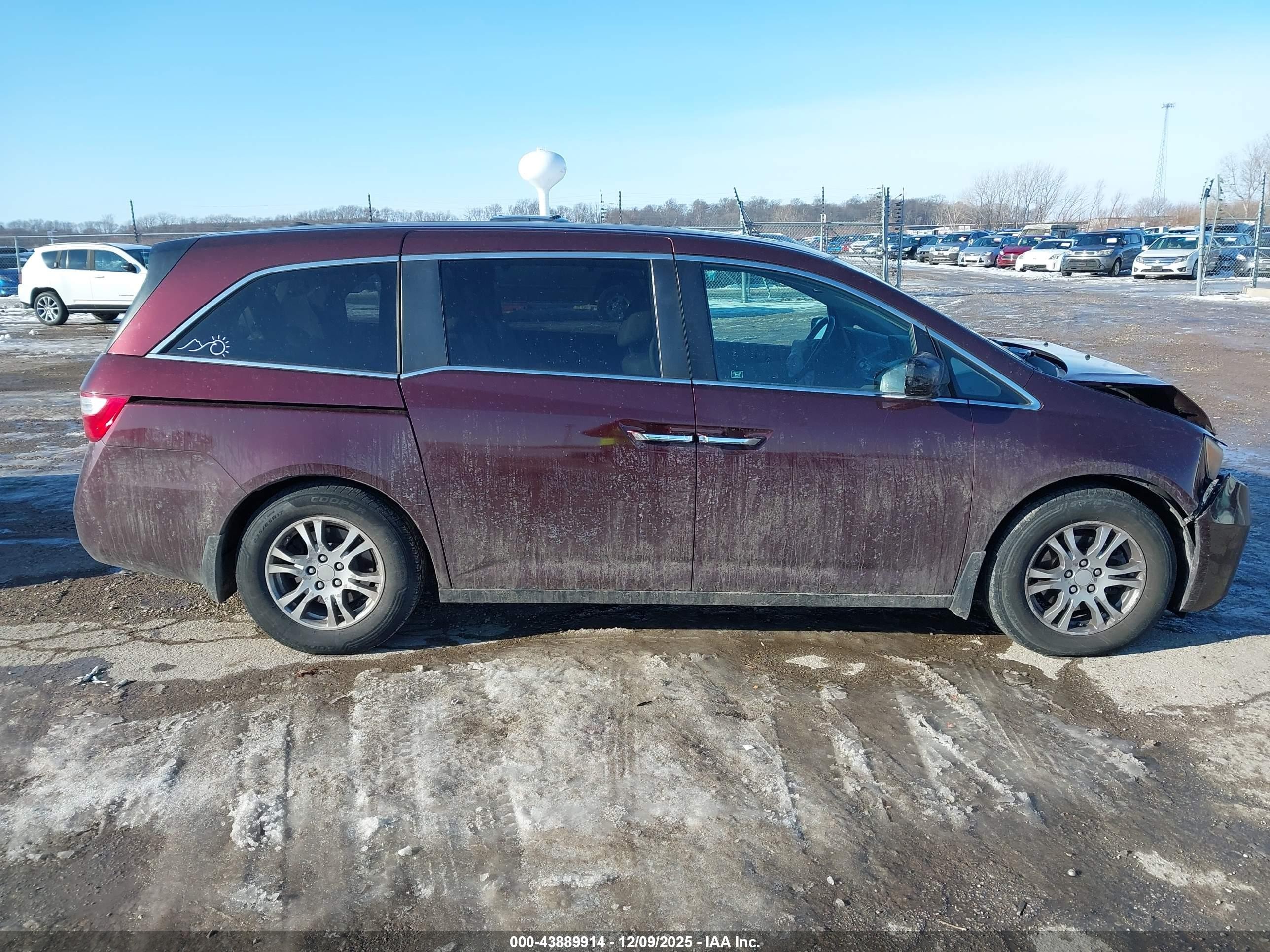 2012 Honda Odyssey Ex-l Maroon vin: 5FNRL5H68CB031619