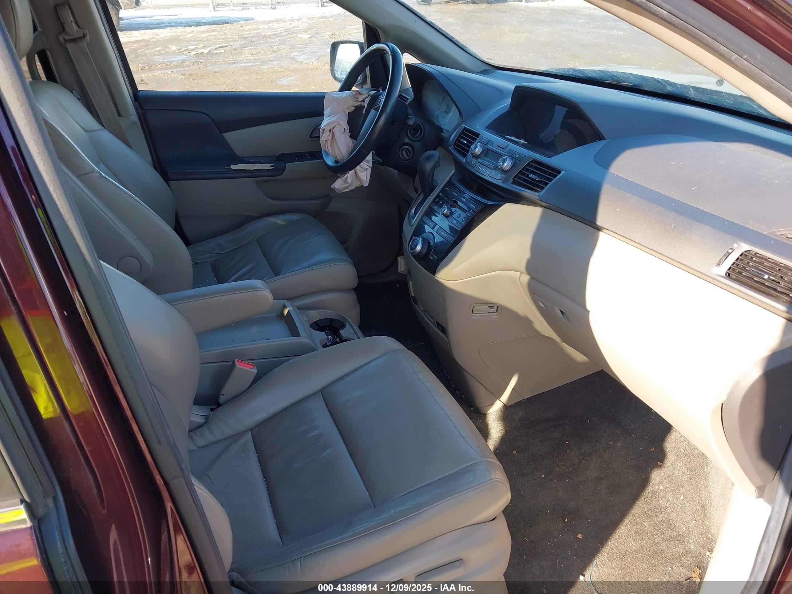 2012 Honda Odyssey Ex-l Maroon vin: 5FNRL5H68CB031619