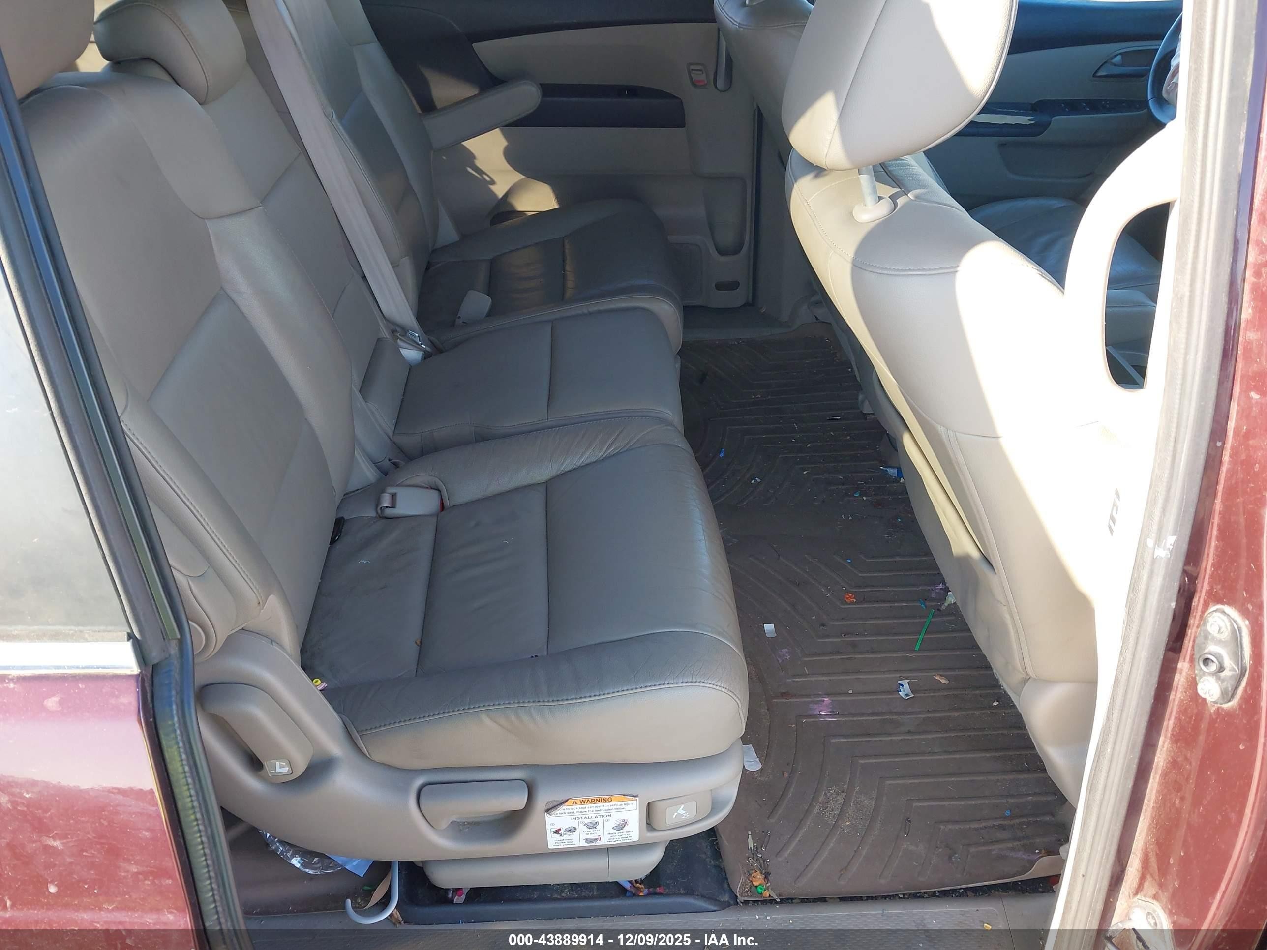 2012 Honda Odyssey Ex-l Maroon vin: 5FNRL5H68CB031619