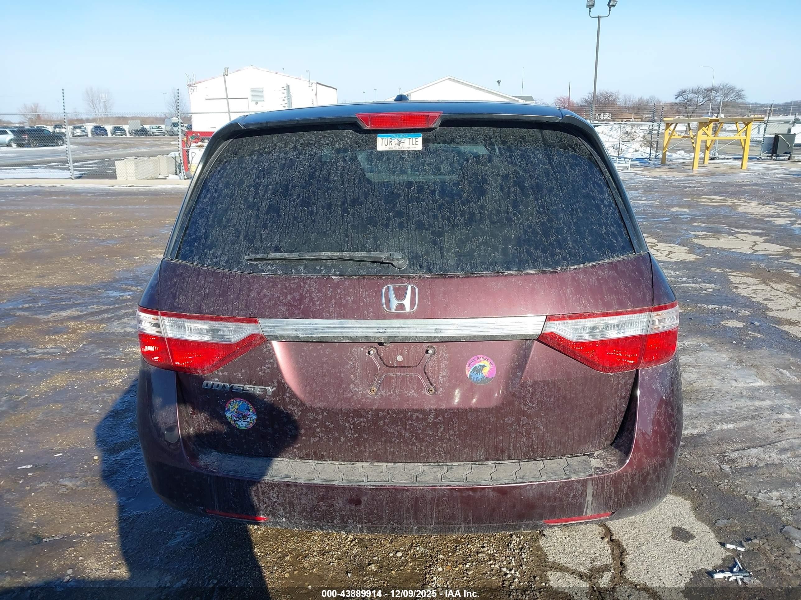 2012 Honda Odyssey Ex-l Maroon vin: 5FNRL5H68CB031619
