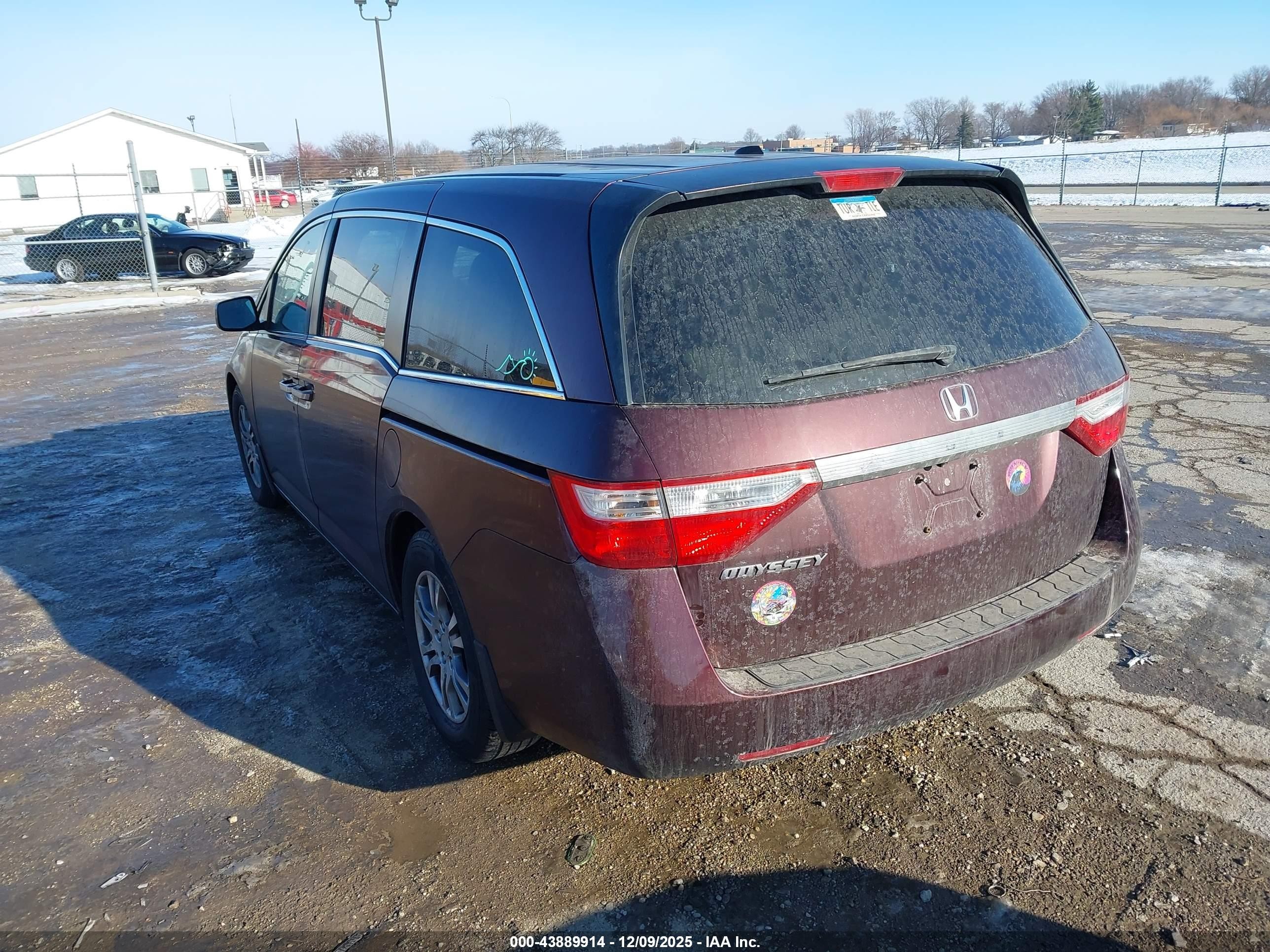 2012 Honda Odyssey Ex-l Maroon vin: 5FNRL5H68CB031619