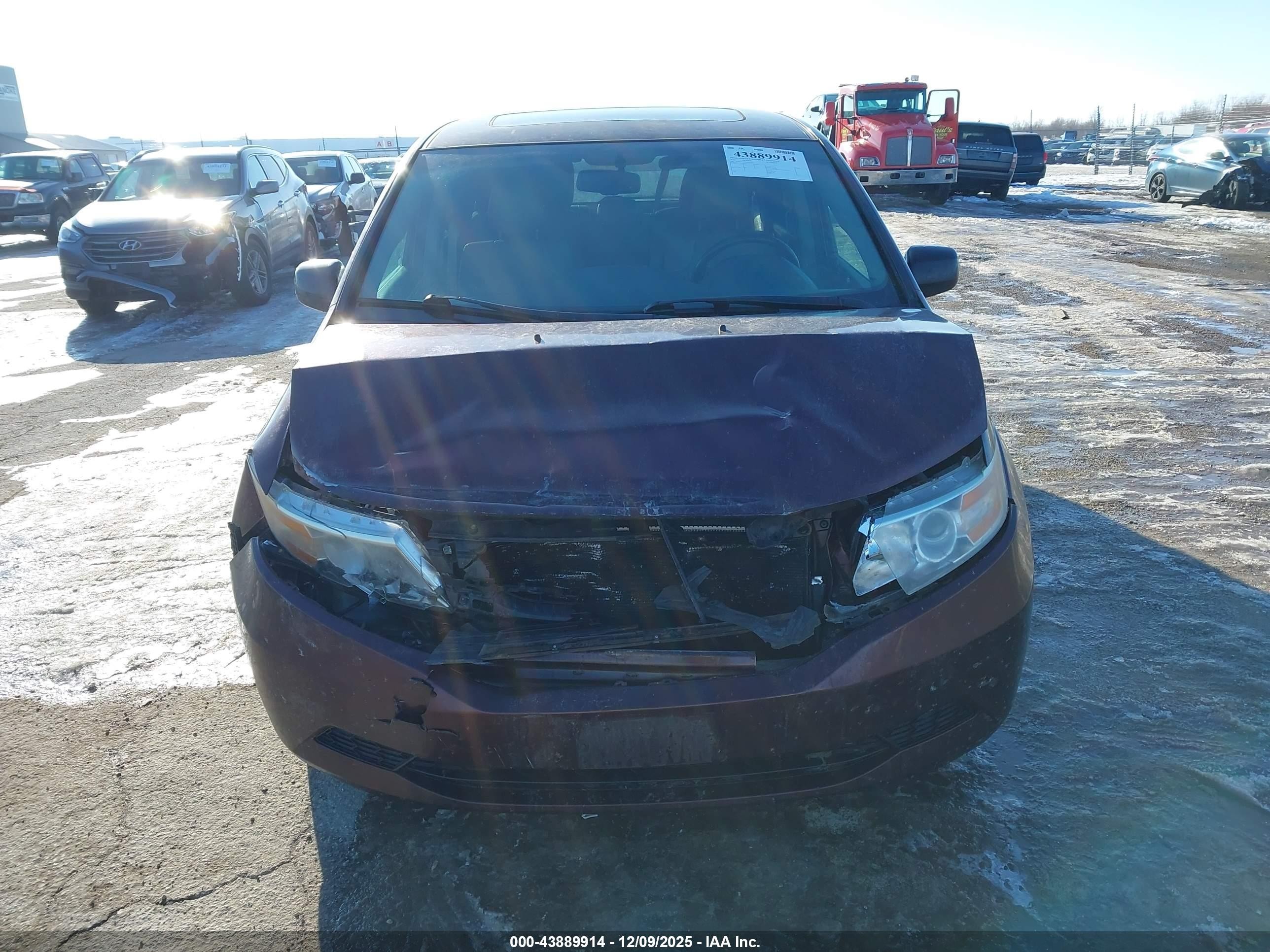 2012 Honda Odyssey Ex-l Maroon vin: 5FNRL5H68CB031619