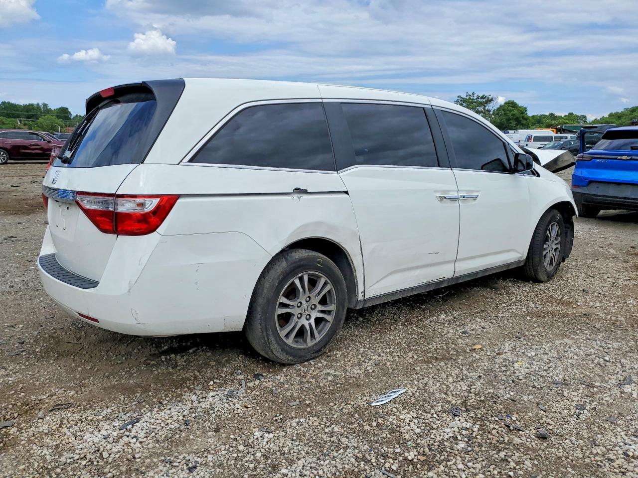 2012 Honda Odyssey Exl White vin: 5FNRL5H68CB032267