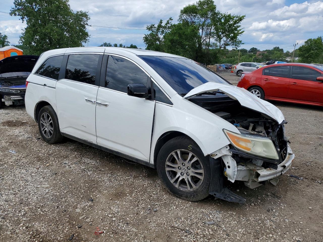 2012 Honda Odyssey Exl White vin: 5FNRL5H68CB032267