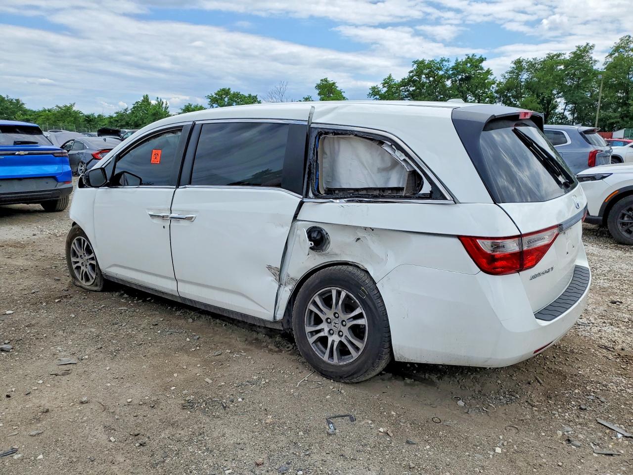 2012 Honda Odyssey Exl White vin: 5FNRL5H68CB032267