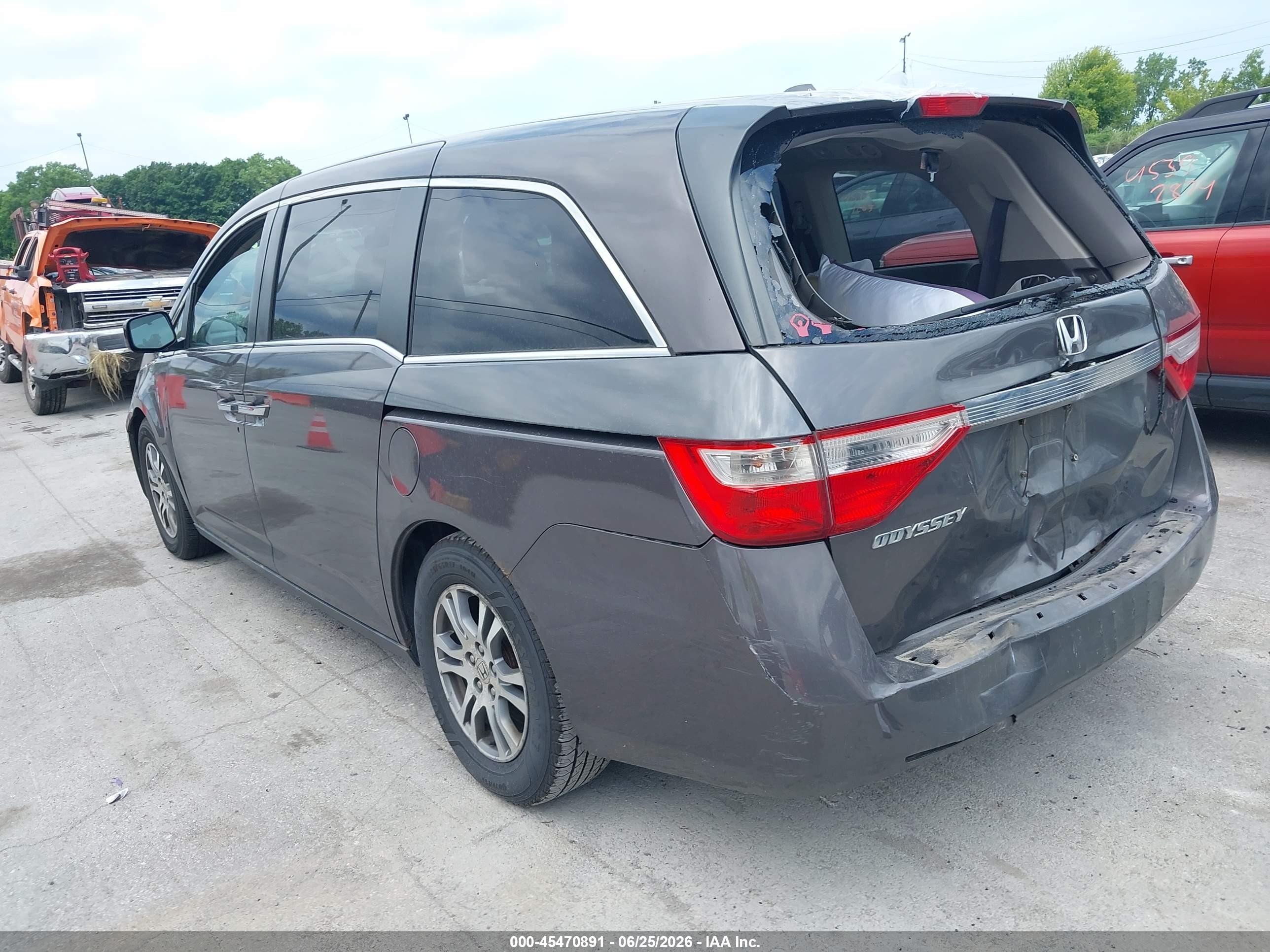 2012 Honda Odyssey Ex-l Gray vin: 5FNRL5H68CB033791