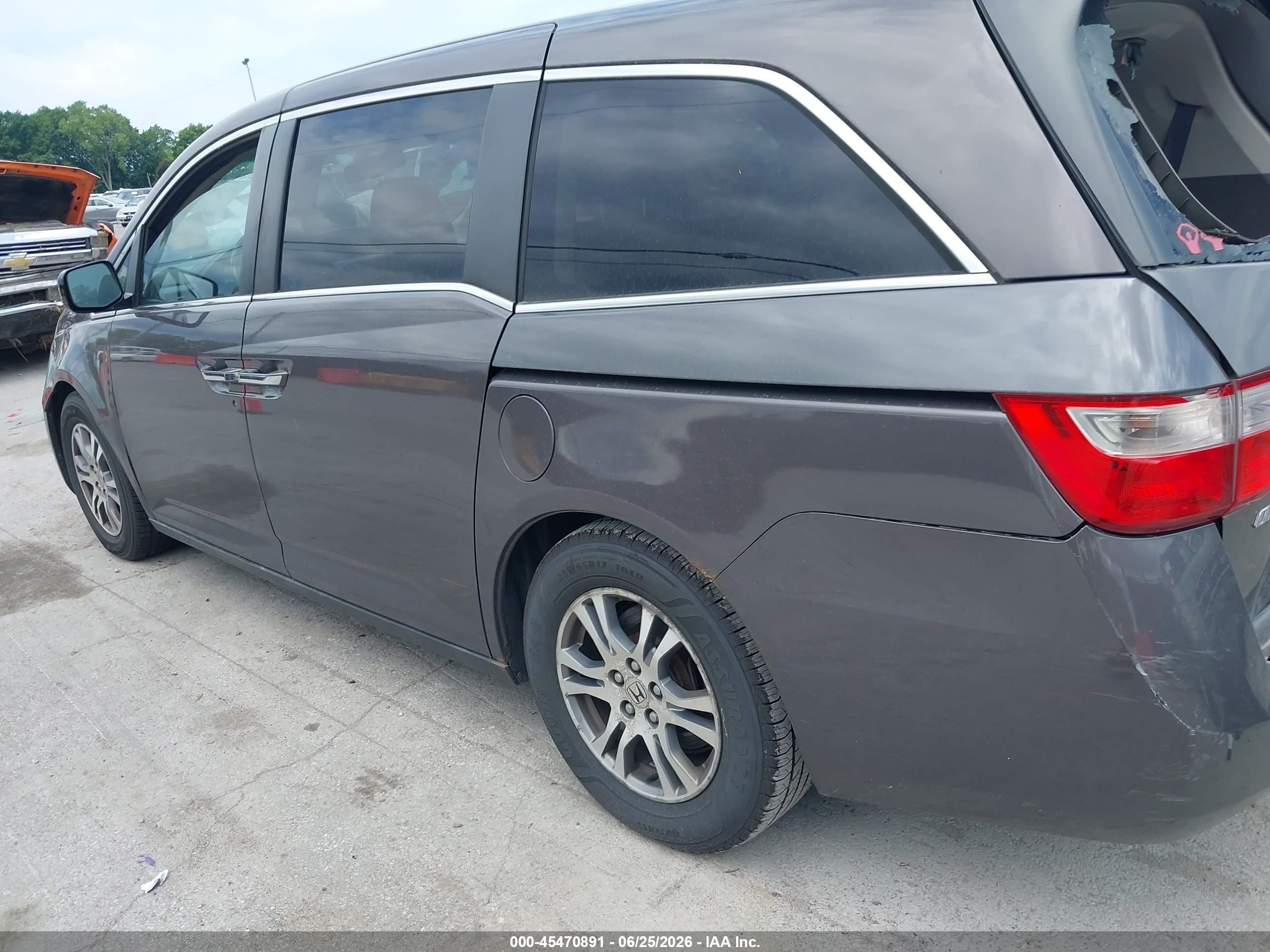 2012 Honda Odyssey Ex-l Gray vin: 5FNRL5H68CB033791