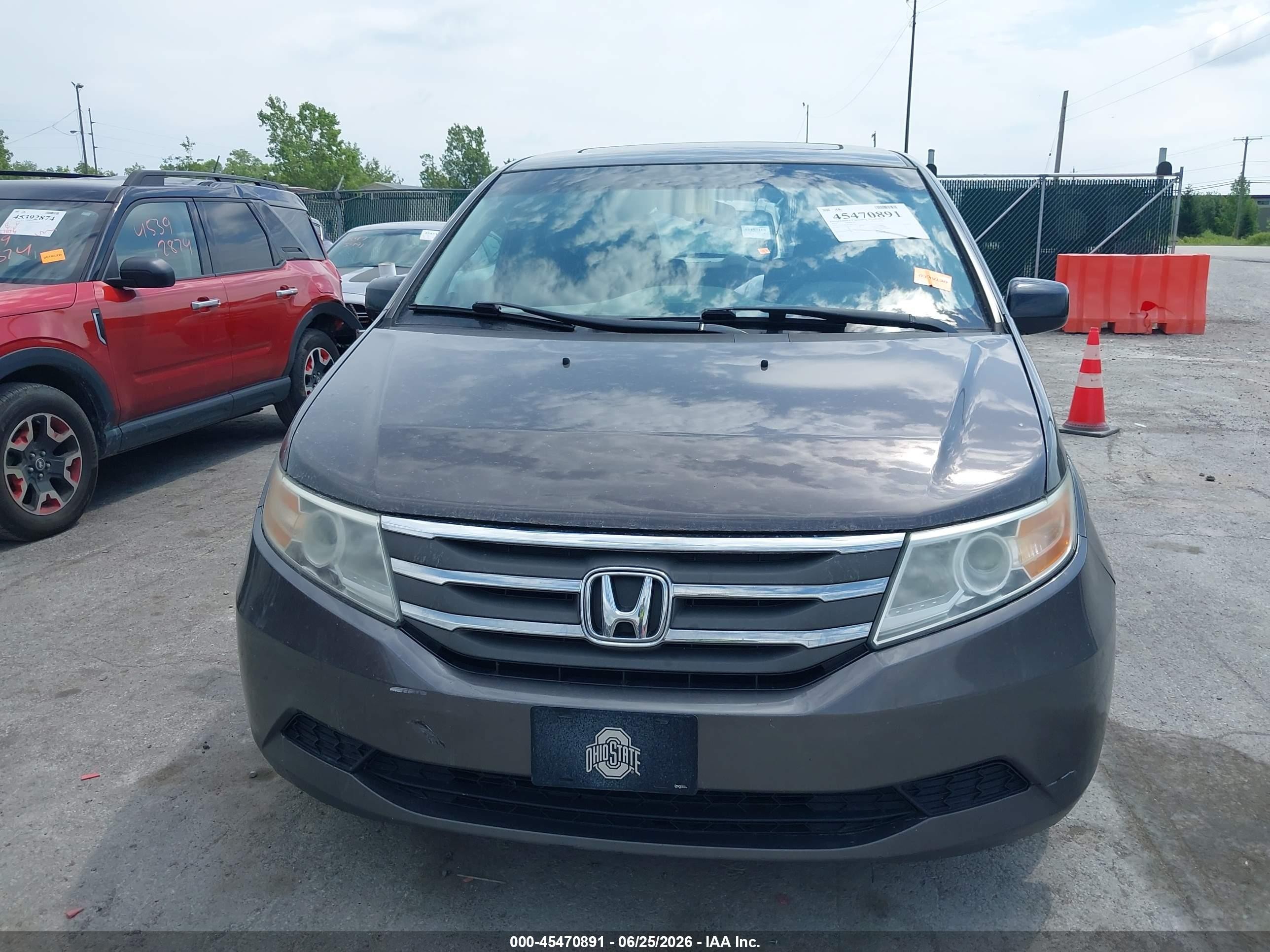 2012 Honda Odyssey Ex-l Gray vin: 5FNRL5H68CB033791