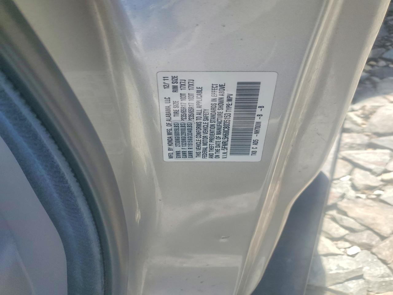 2012 Honda Odyssey Exl Silver vin: 5FNRL5H68CB035153