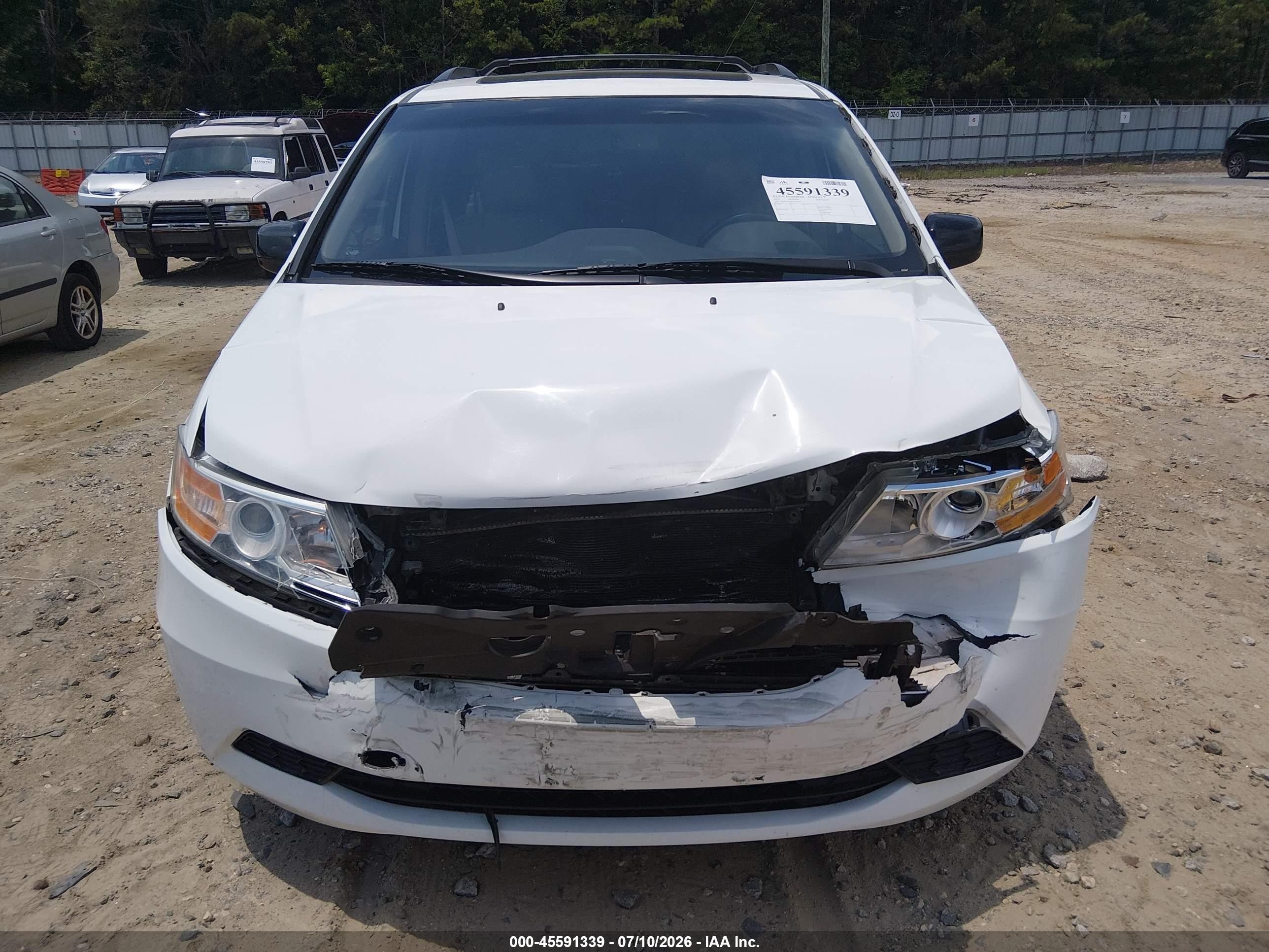 2012 Honda Odyssey Ex-l White vin: 5FNRL5H68CB063664