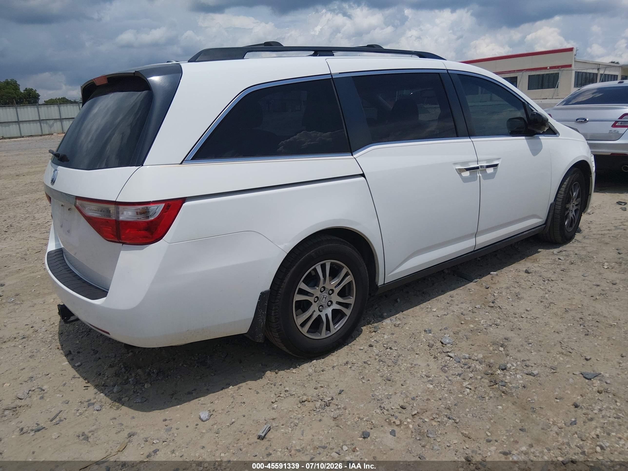 2012 Honda Odyssey Ex-l White vin: 5FNRL5H68CB063664