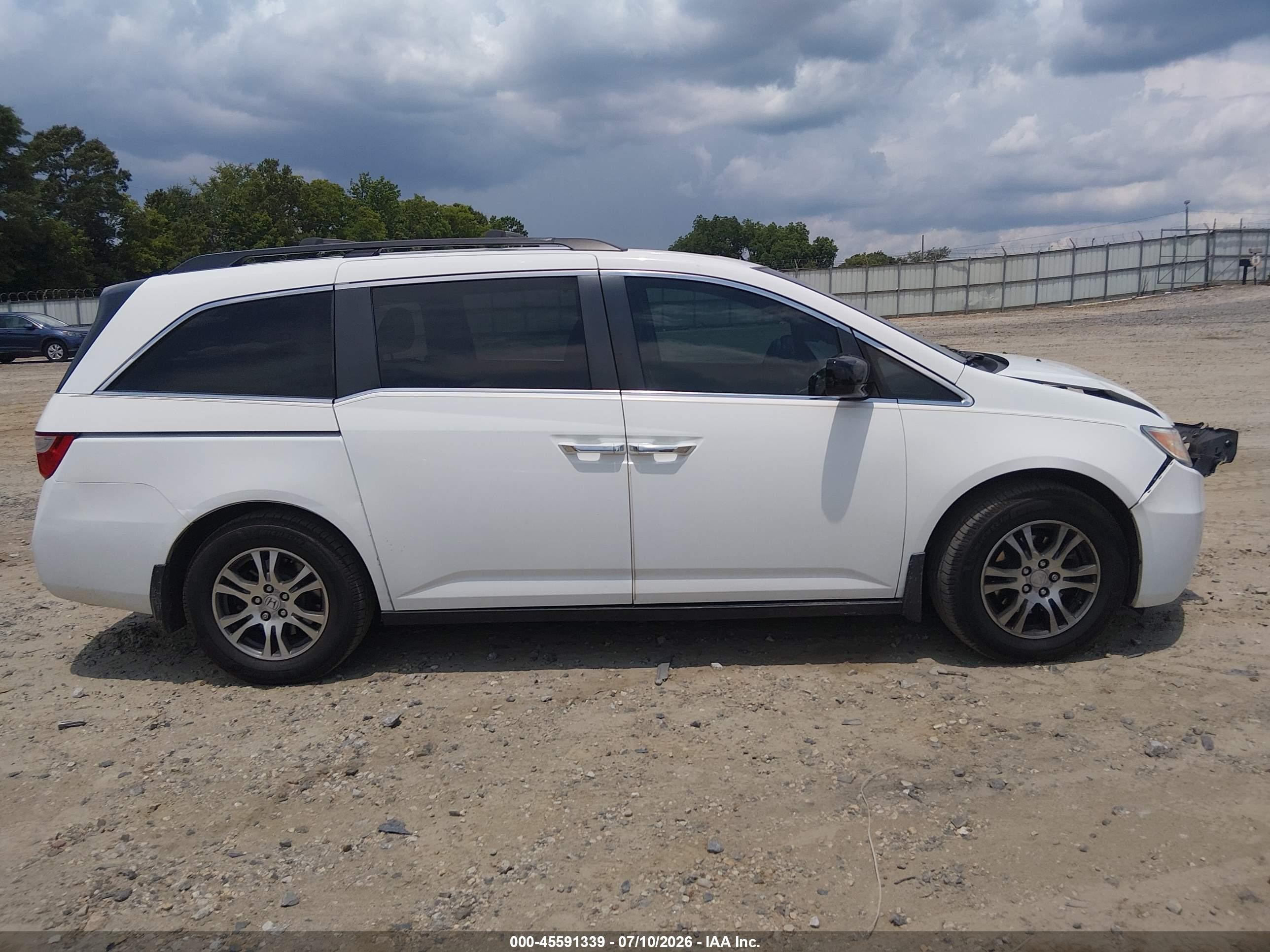 2012 Honda Odyssey Ex-l White vin: 5FNRL5H68CB063664