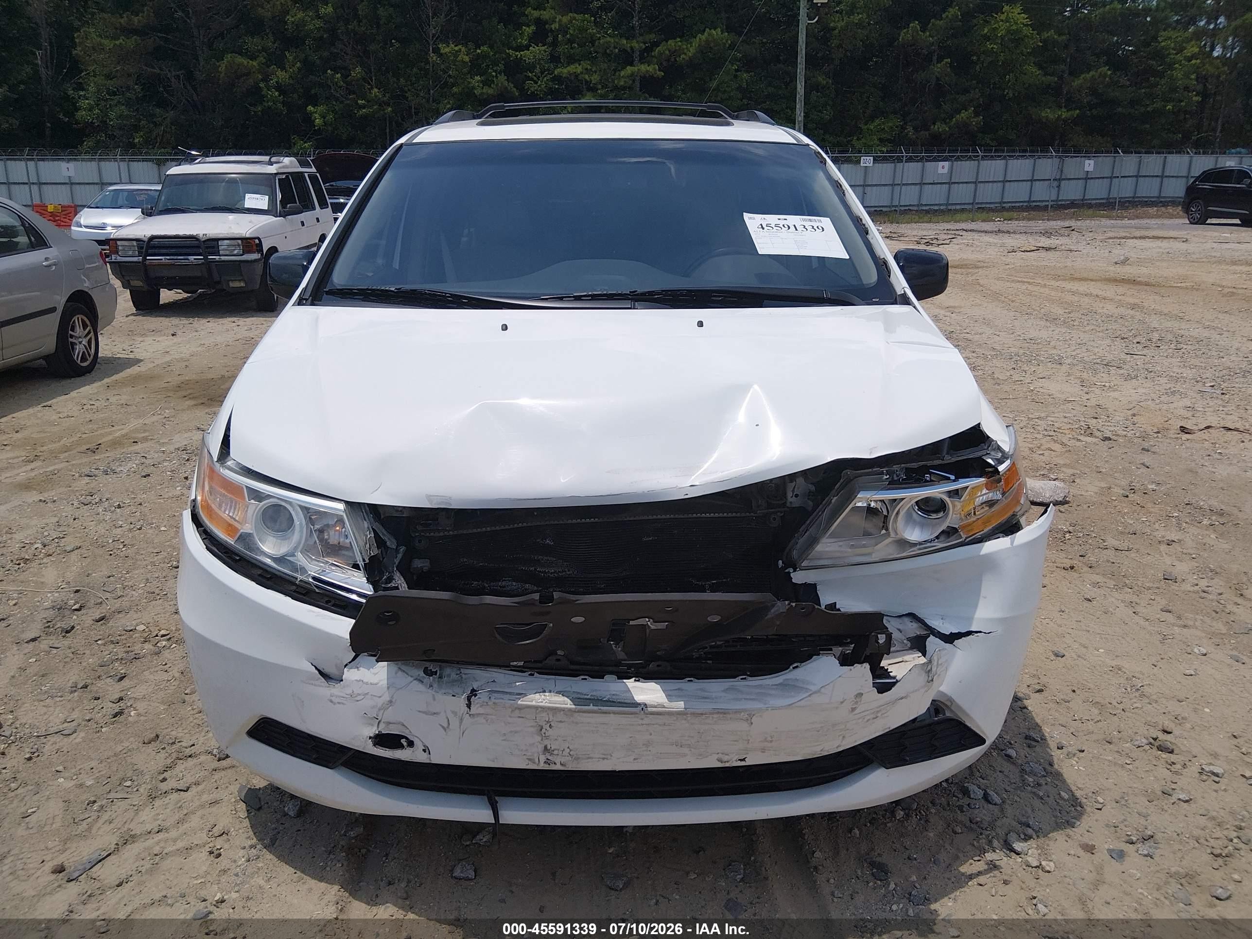 2012 Honda Odyssey Ex-l White vin: 5FNRL5H68CB063664