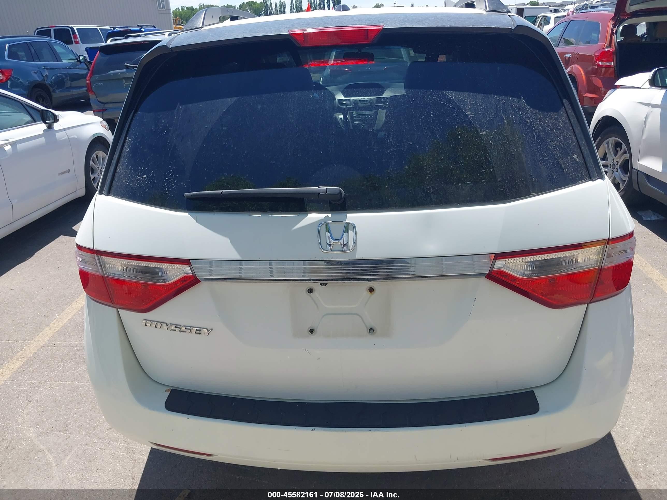 2012 Honda Odyssey Ex-l White vin: 5FNRL5H68CB072879