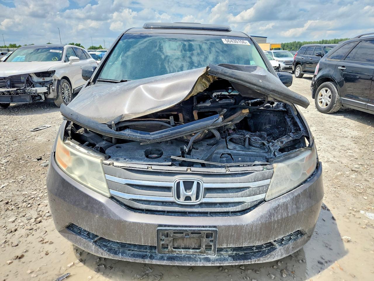 2012 Honda Odyssey Exl Gray vin: 5FNRL5H68CB076012