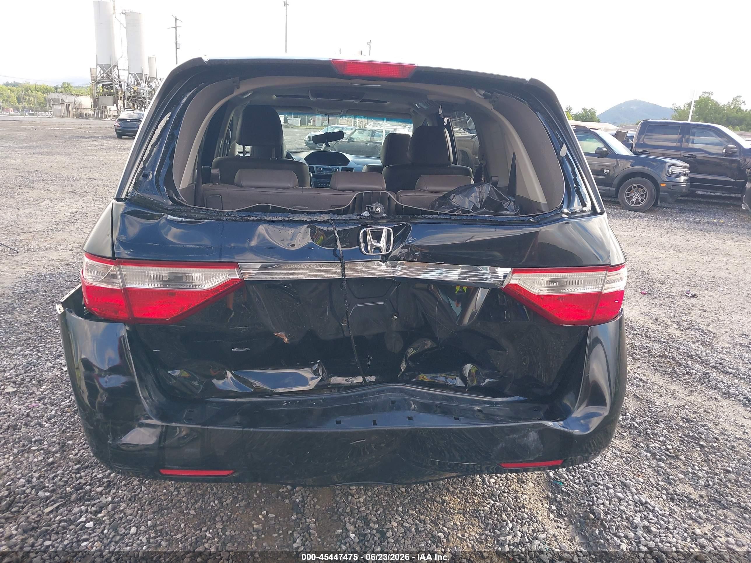 2012 Honda Odyssey Ex-l Black vin: 5FNRL5H68CB077922
