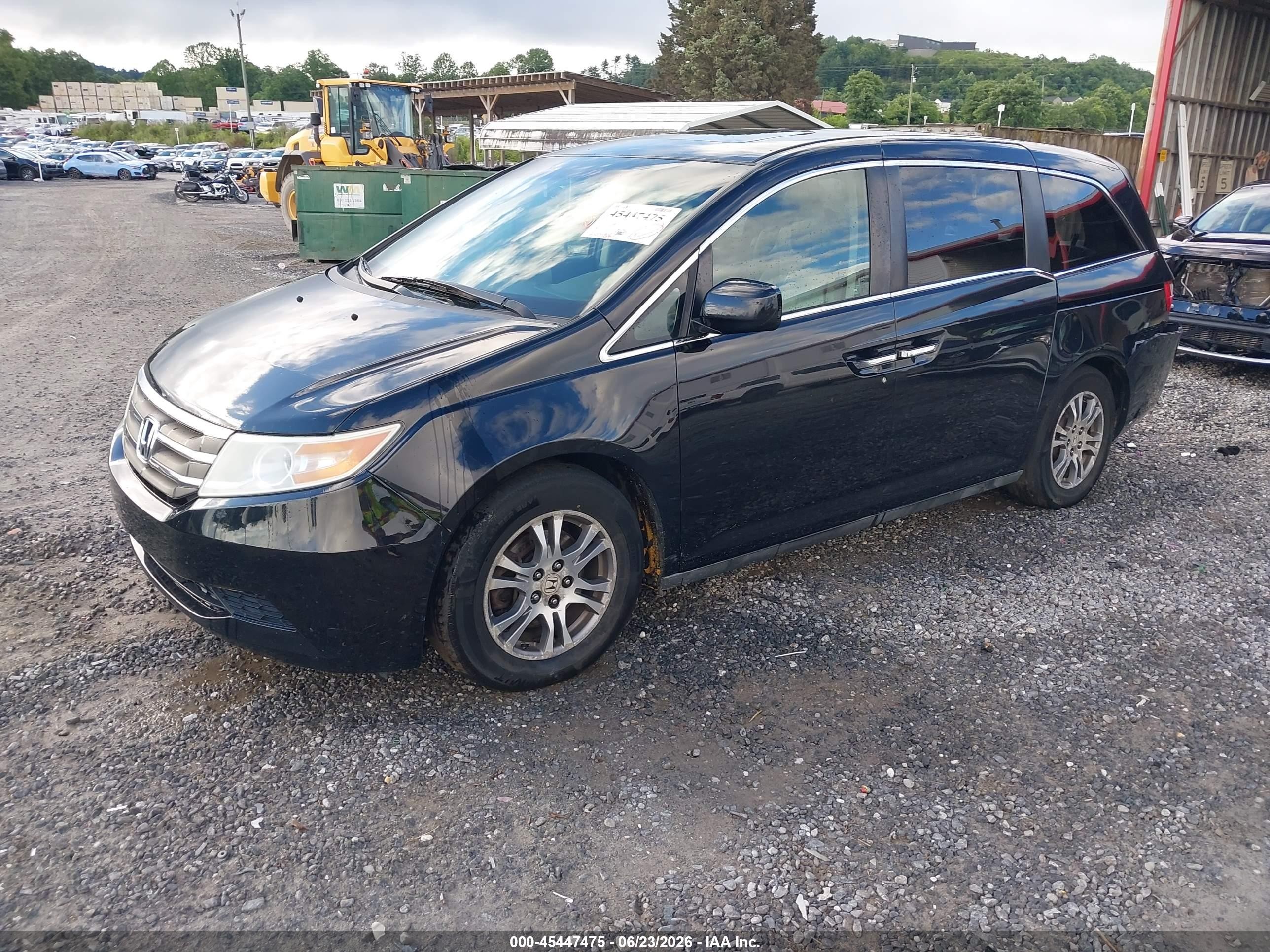 2012 Honda Odyssey Ex-l Black vin: 5FNRL5H68CB077922