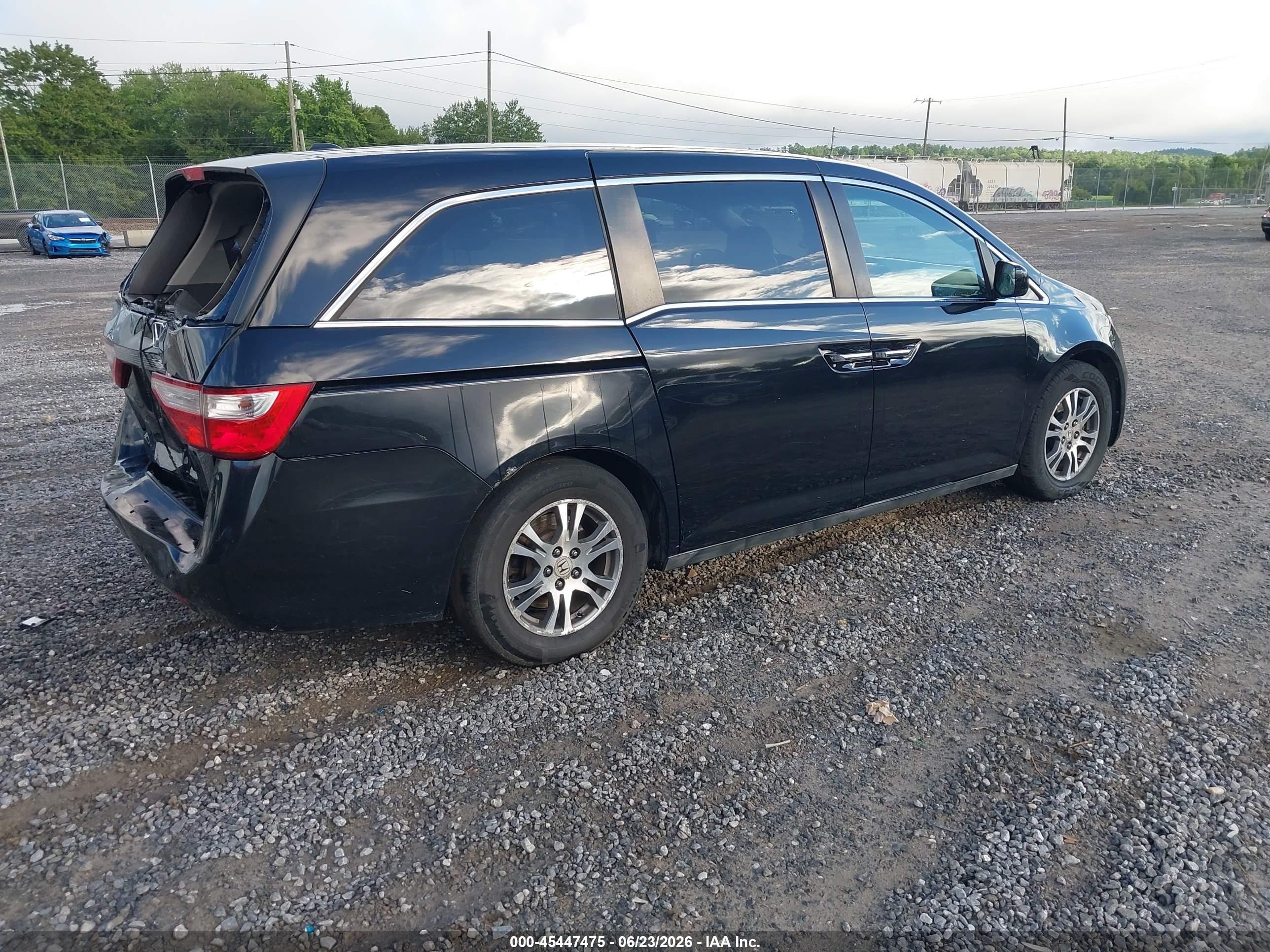 2012 Honda Odyssey Ex-l Black vin: 5FNRL5H68CB077922
