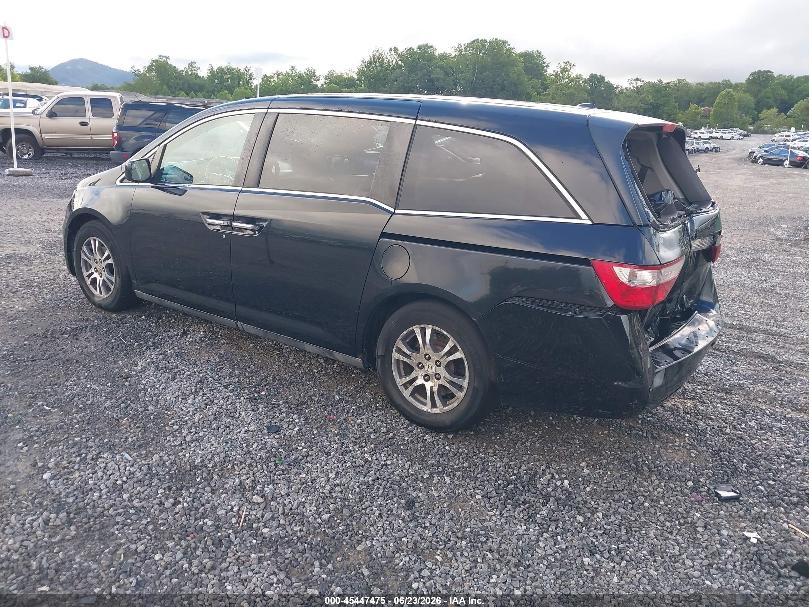 2012 Honda Odyssey Ex-l Black vin: 5FNRL5H68CB077922