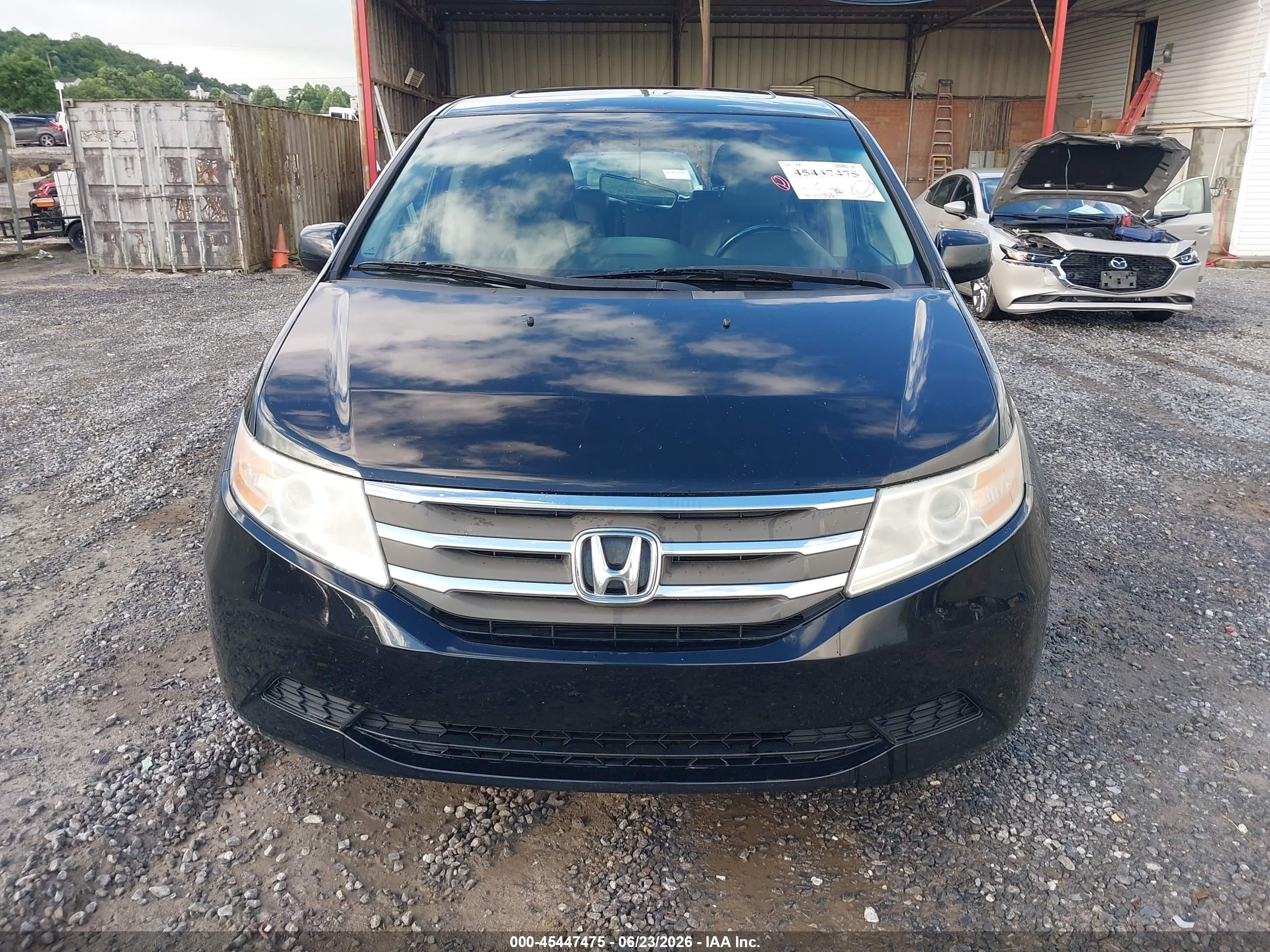 2012 Honda Odyssey Ex-l Black vin: 5FNRL5H68CB077922