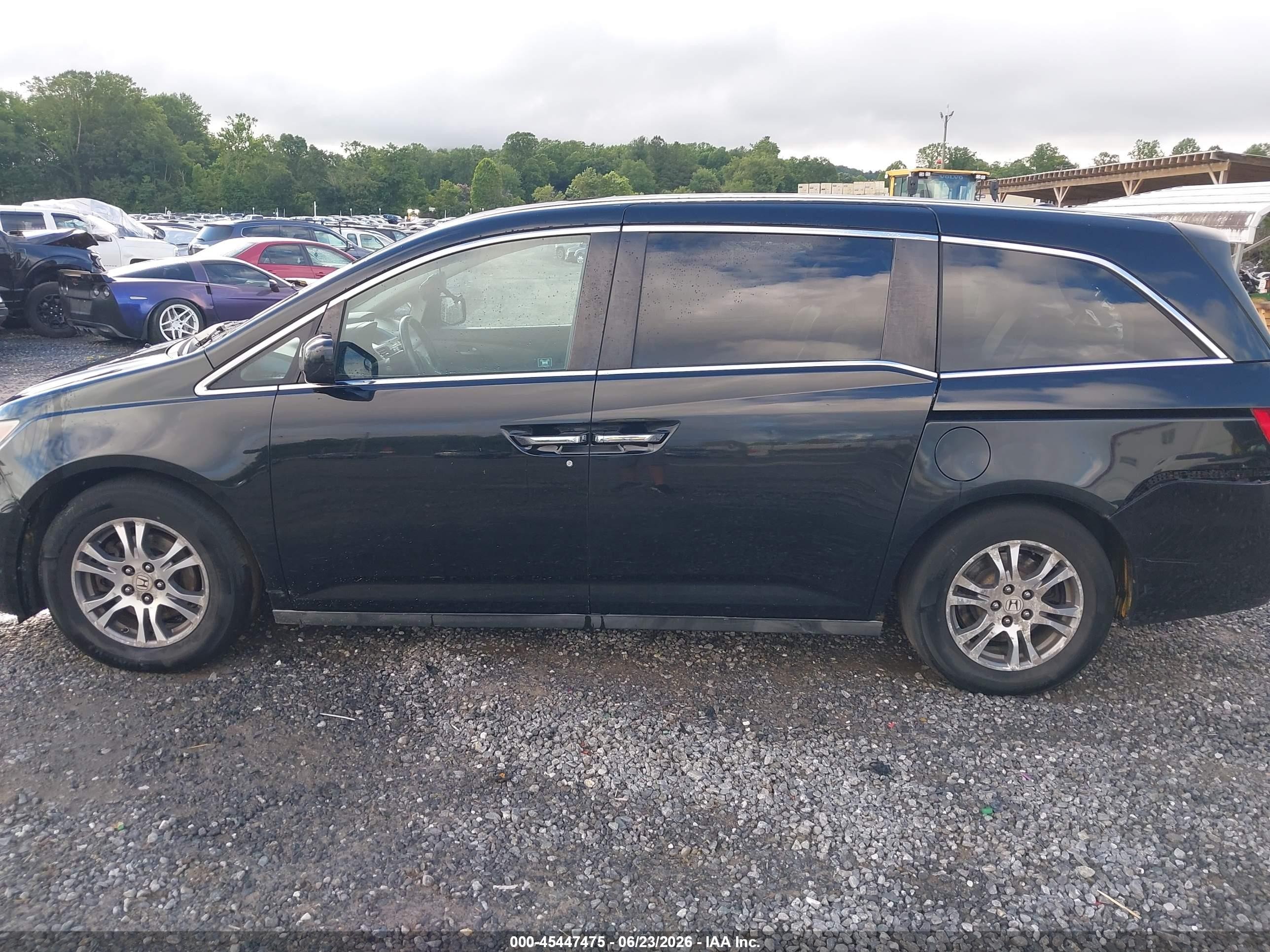 2012 Honda Odyssey Ex-l Black vin: 5FNRL5H68CB077922