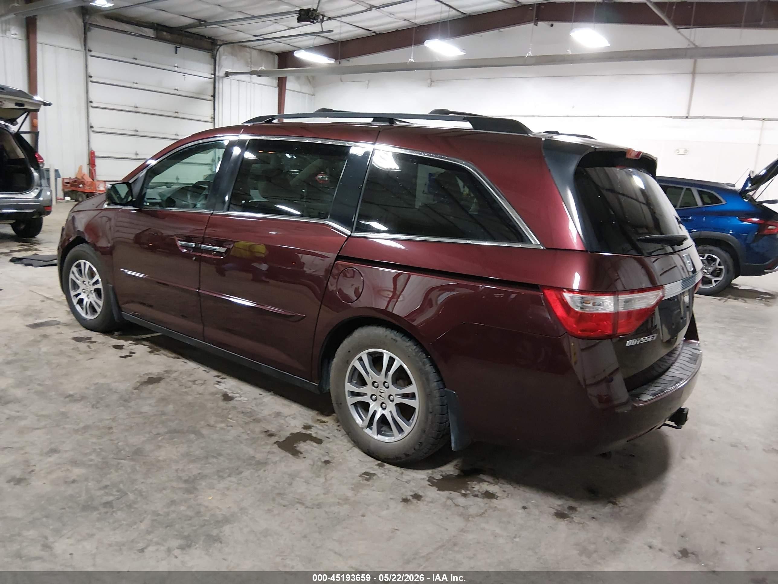 2012 Honda Odyssey Ex-l Maroon vin: 5FNRL5H68CB078648