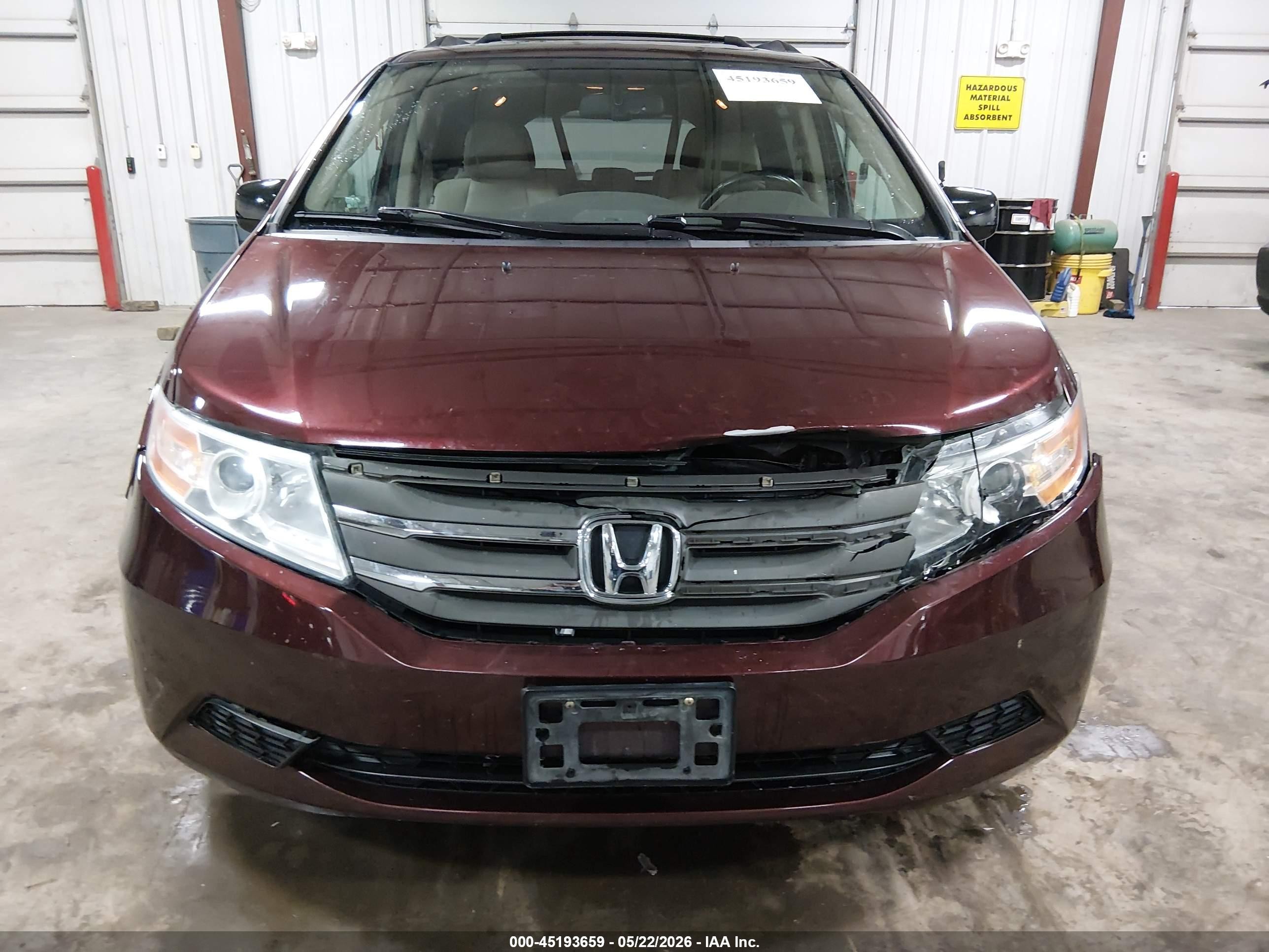 2012 Honda Odyssey Ex-l Maroon vin: 5FNRL5H68CB078648