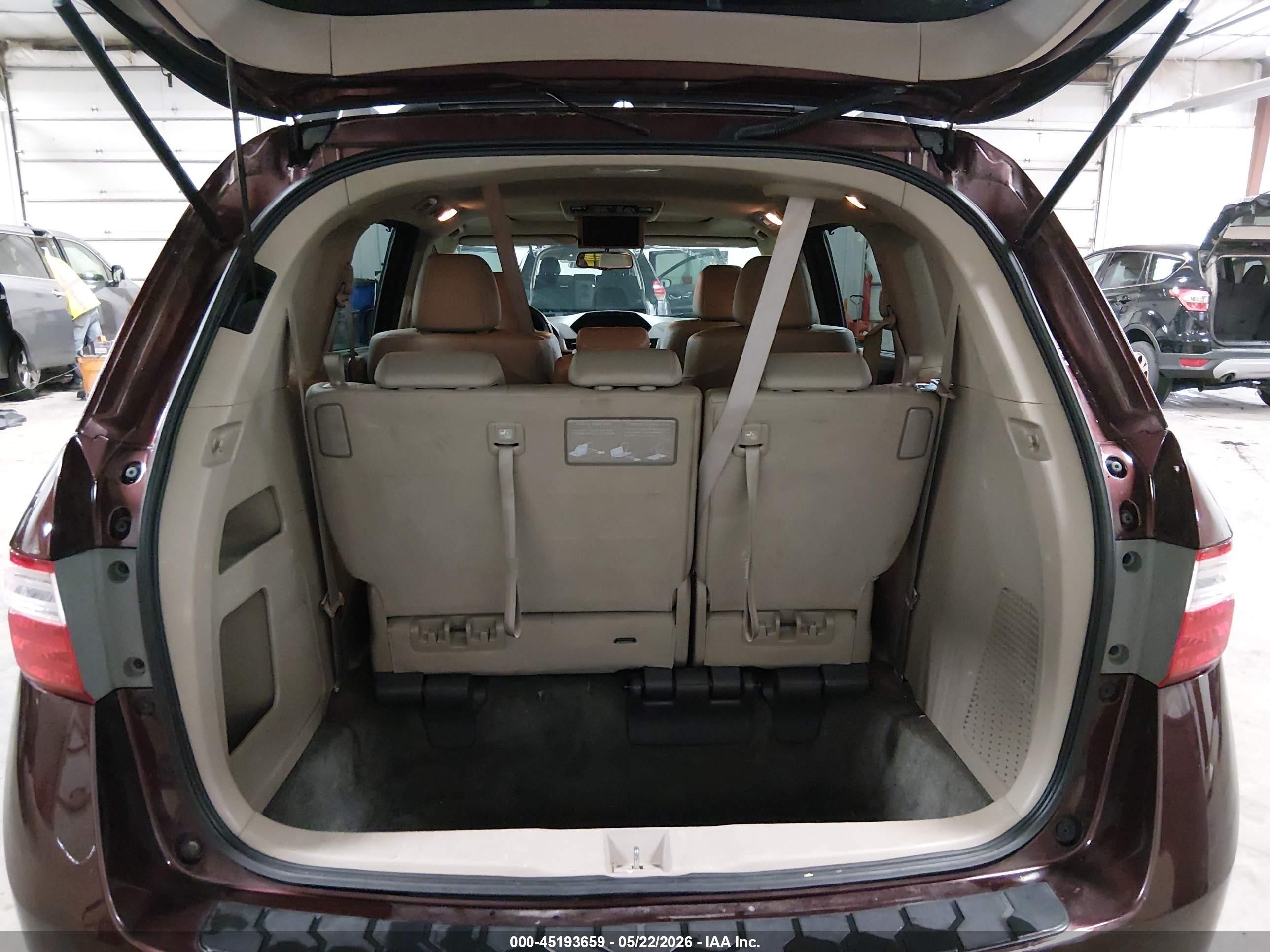 2012 Honda Odyssey Ex-l Maroon vin: 5FNRL5H68CB078648