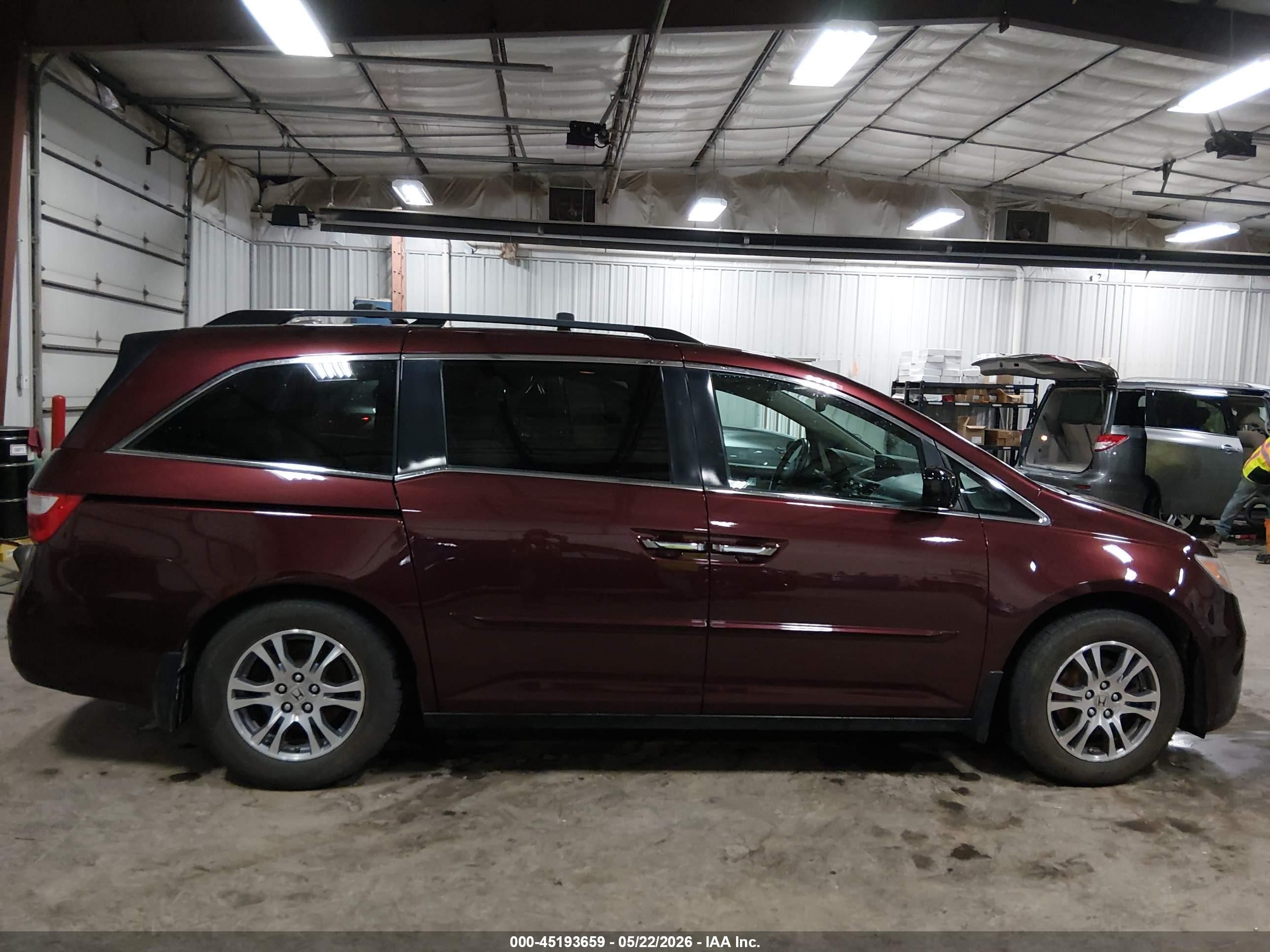 2012 Honda Odyssey Ex-l Maroon vin: 5FNRL5H68CB078648