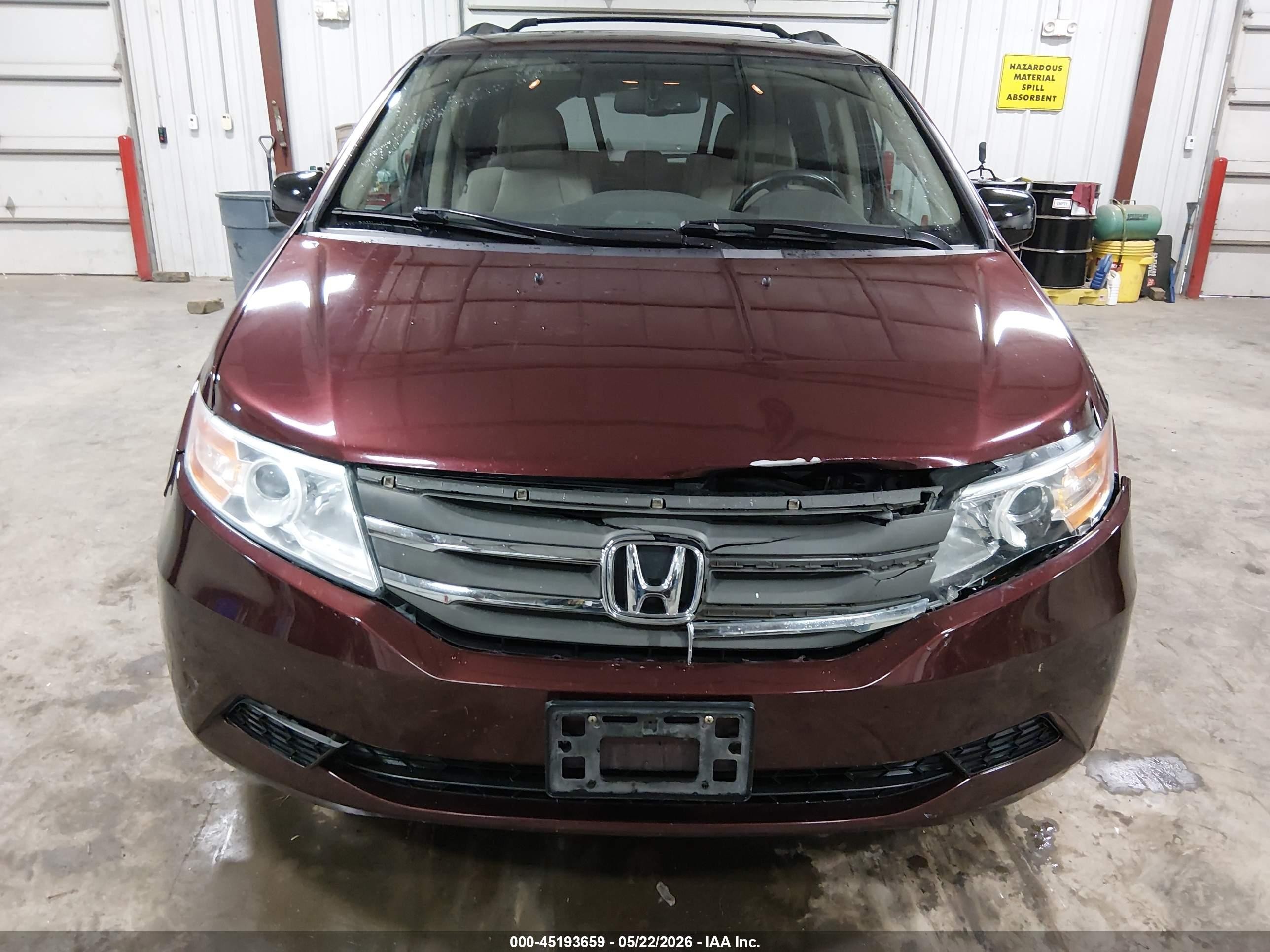 2012 Honda Odyssey Ex-l Maroon vin: 5FNRL5H68CB078648