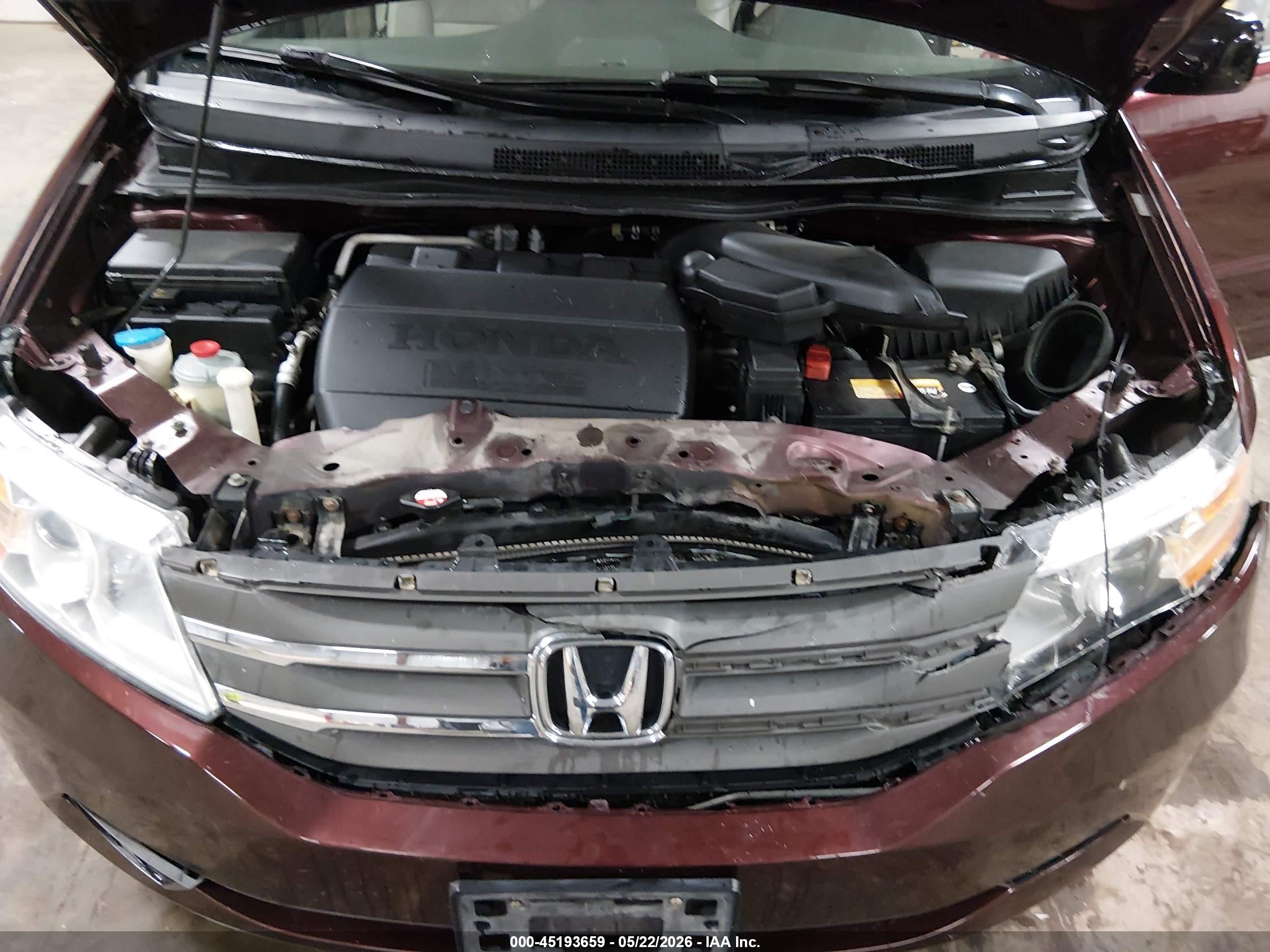 2012 Honda Odyssey Ex-l Maroon vin: 5FNRL5H68CB078648