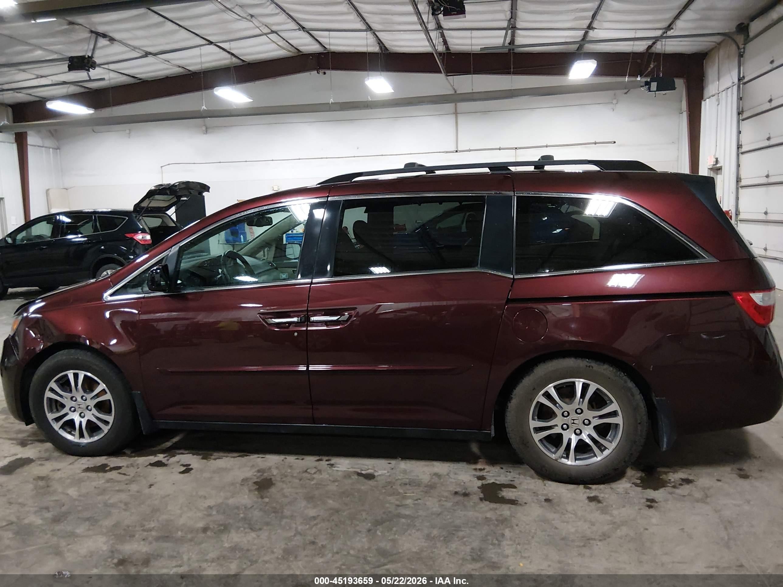 2012 Honda Odyssey Ex-l Maroon vin: 5FNRL5H68CB078648