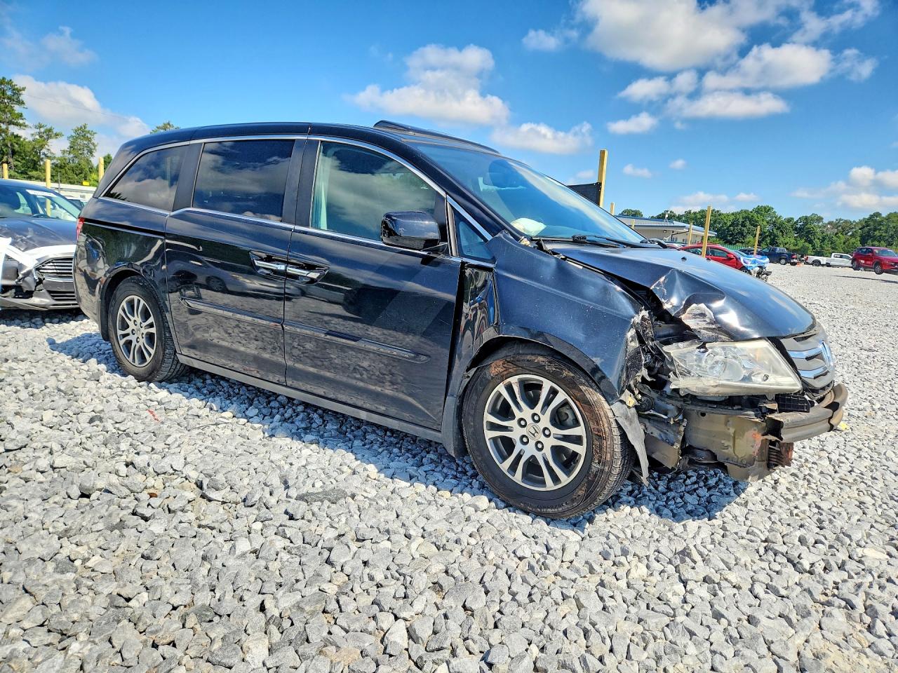 2012 Honda Odyssey Exl Black vin: 5FNRL5H68CB086880