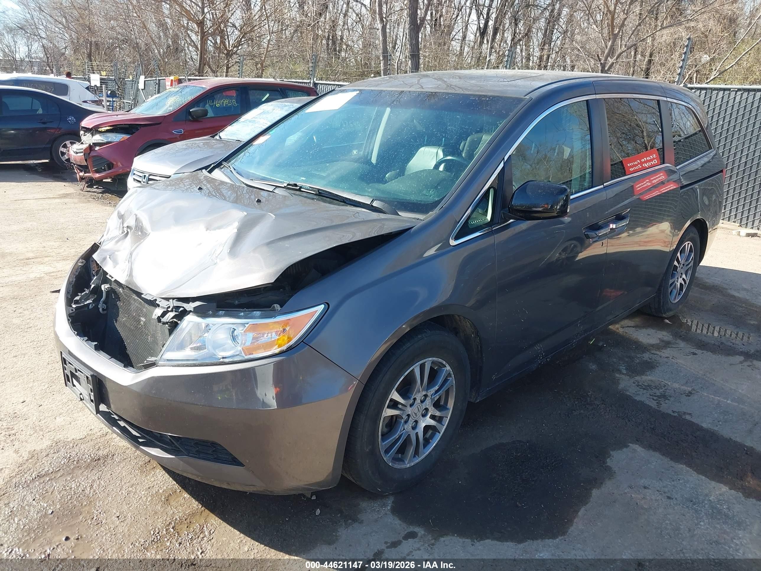 2012 Honda Odyssey Ex-l Gray vin: 5FNRL5H68CB093621