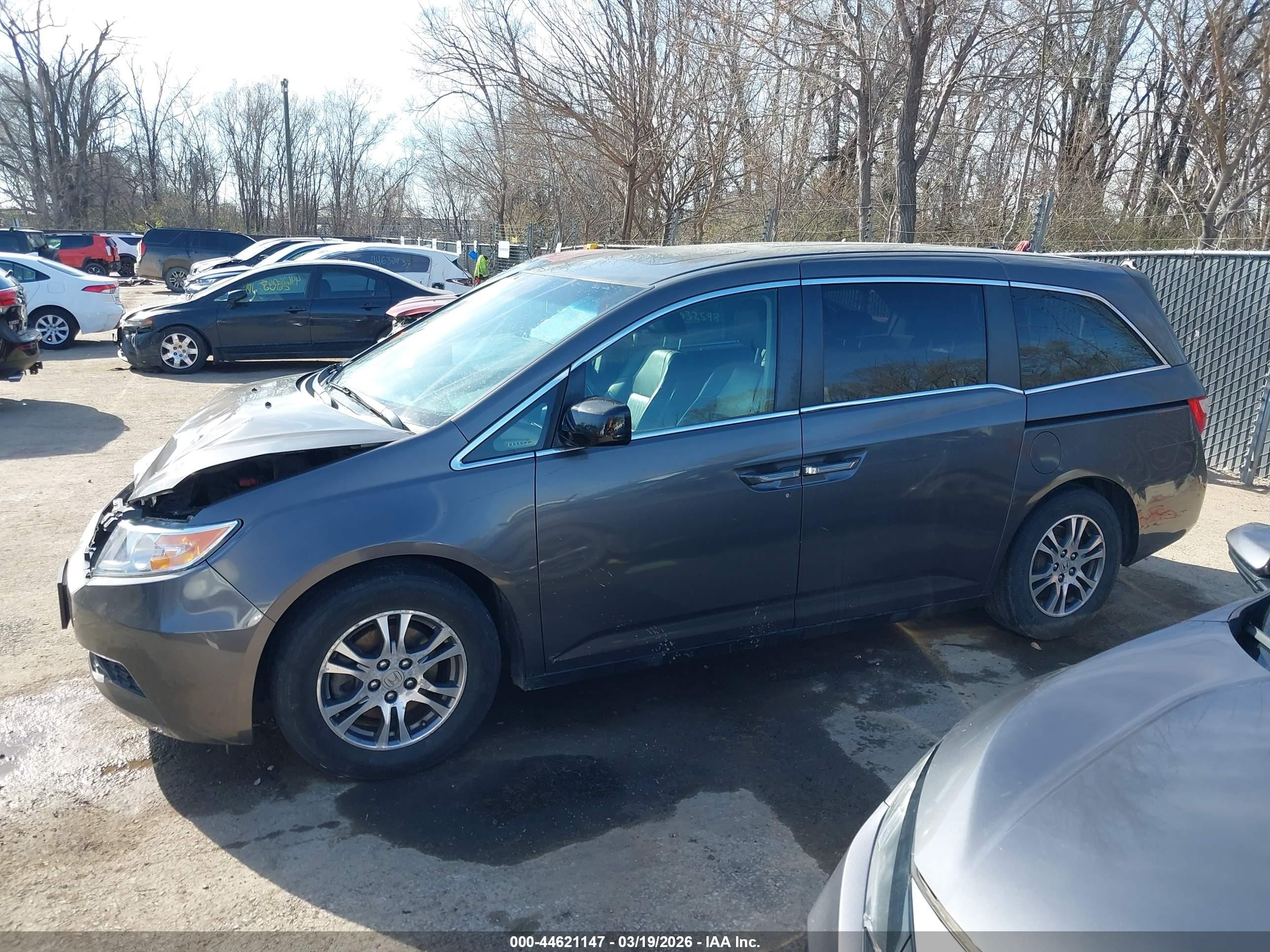 2012 Honda Odyssey Ex-l Gray vin: 5FNRL5H68CB093621